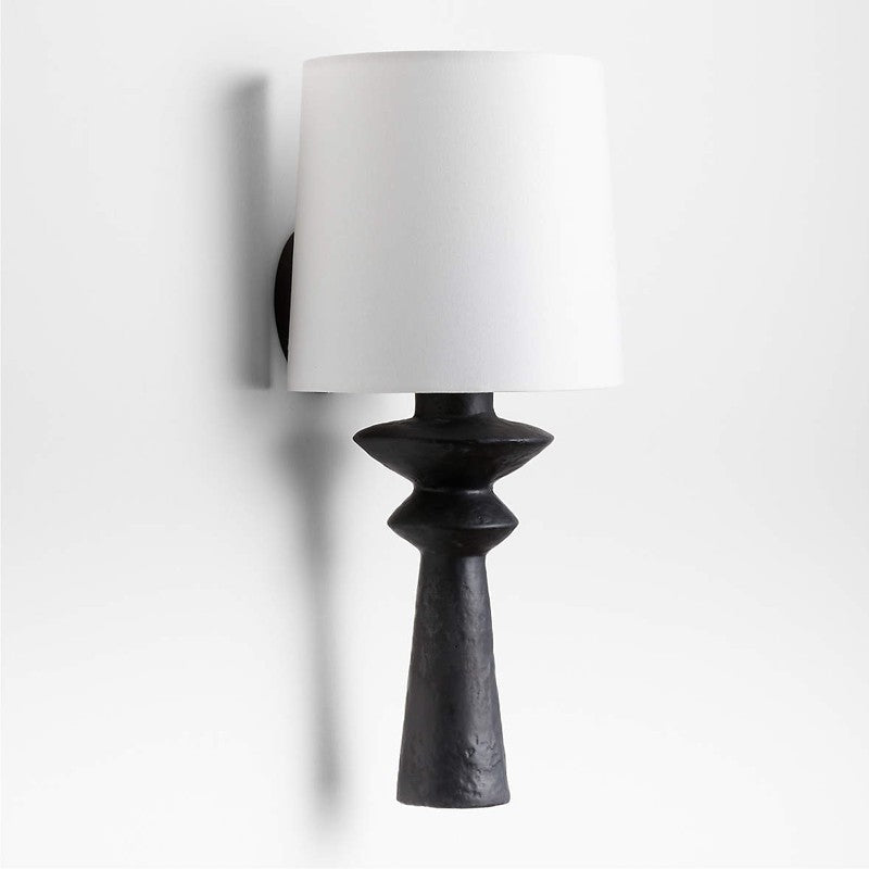 Front view of the Constantin Wall Lamp in black.