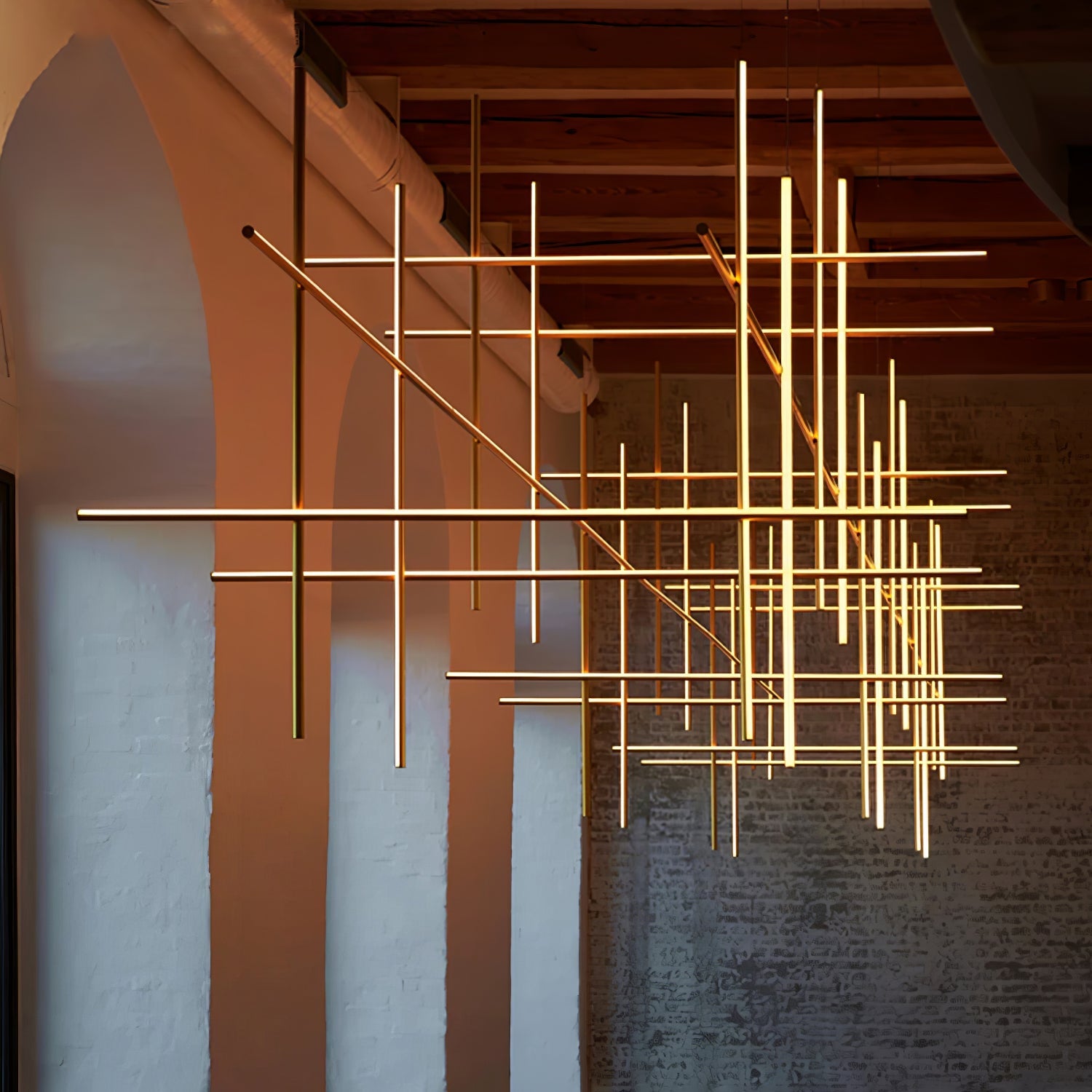 Gridline Linear Chandelier-Neutral Decor