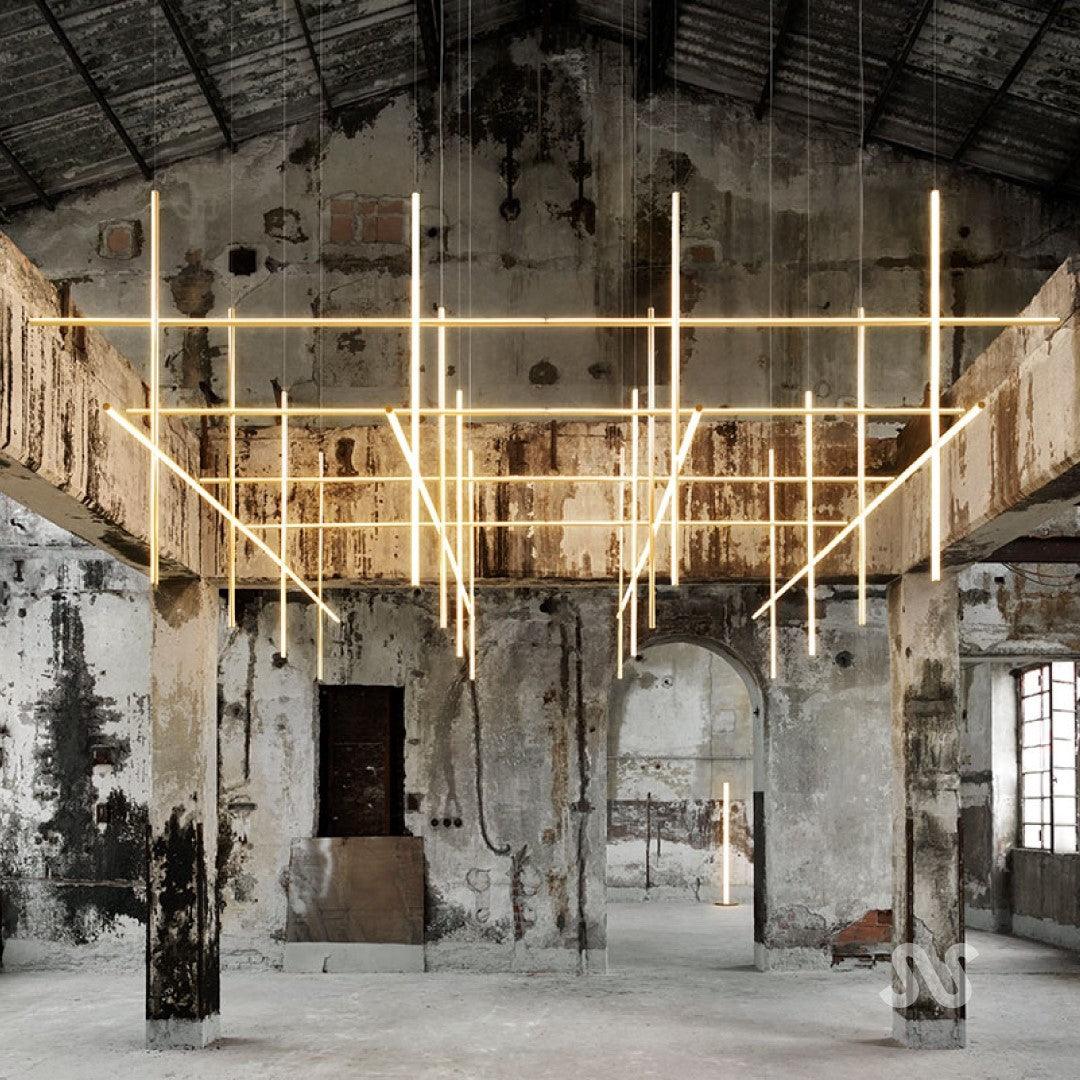 Gridline Linear Chandelier-Neutral Decor