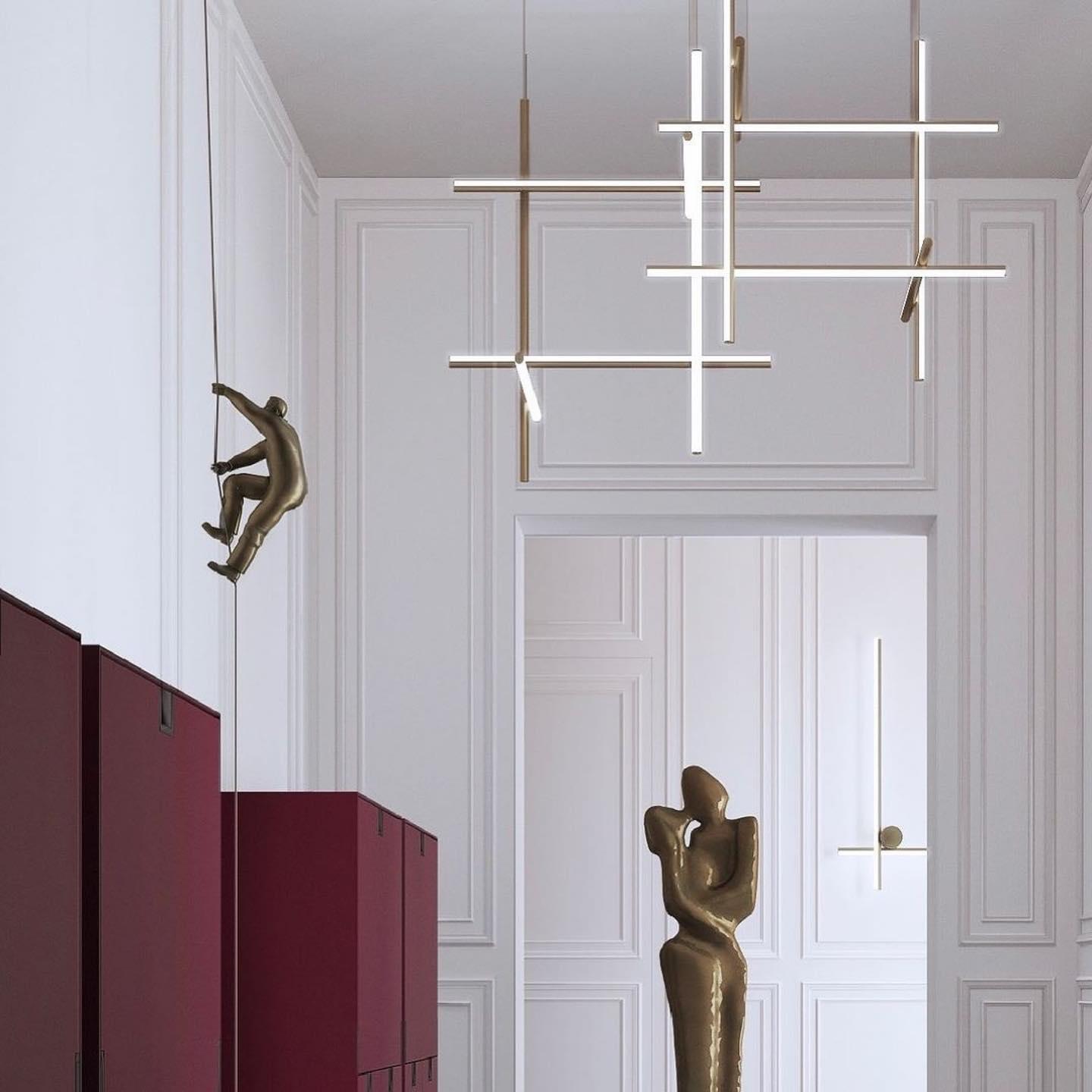 Gridline Linear Chandelier-Neutral Decor