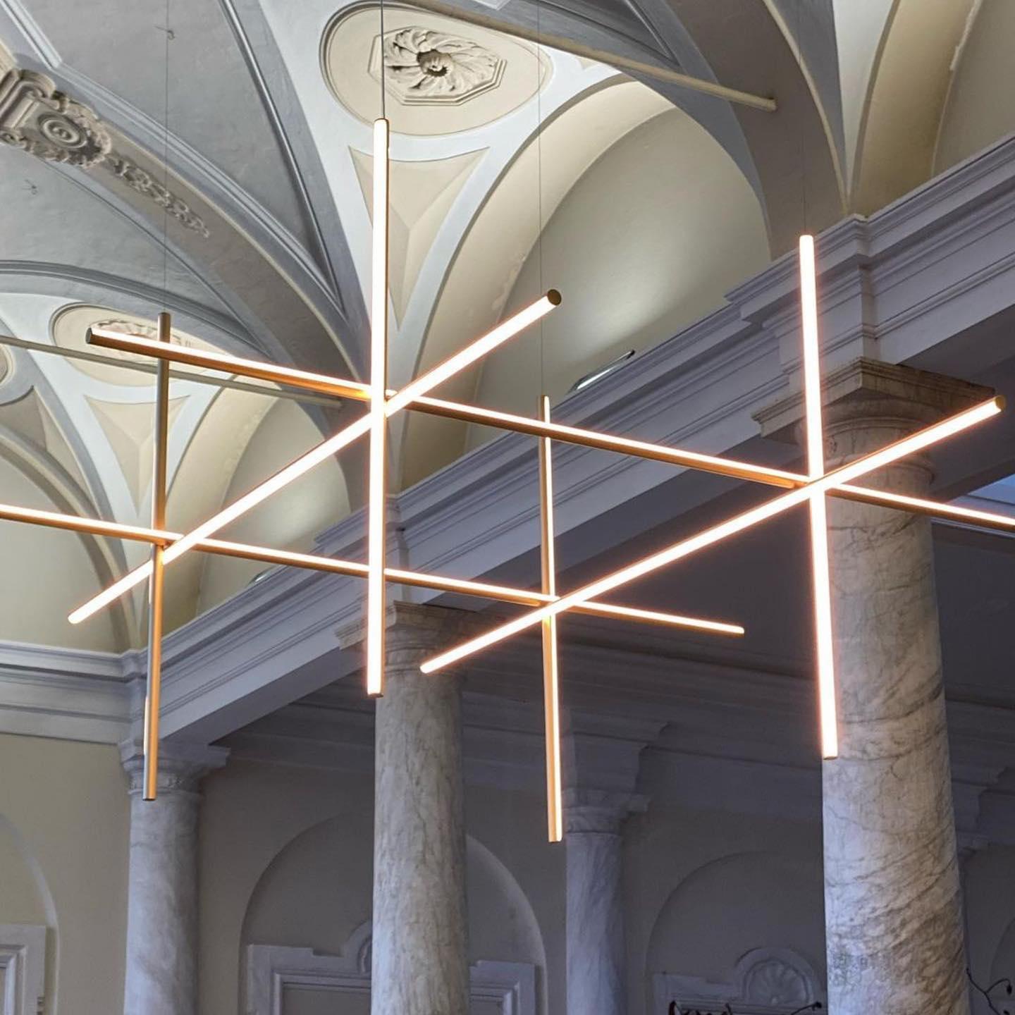 Gridline Linear Chandelier-Neutral Decor