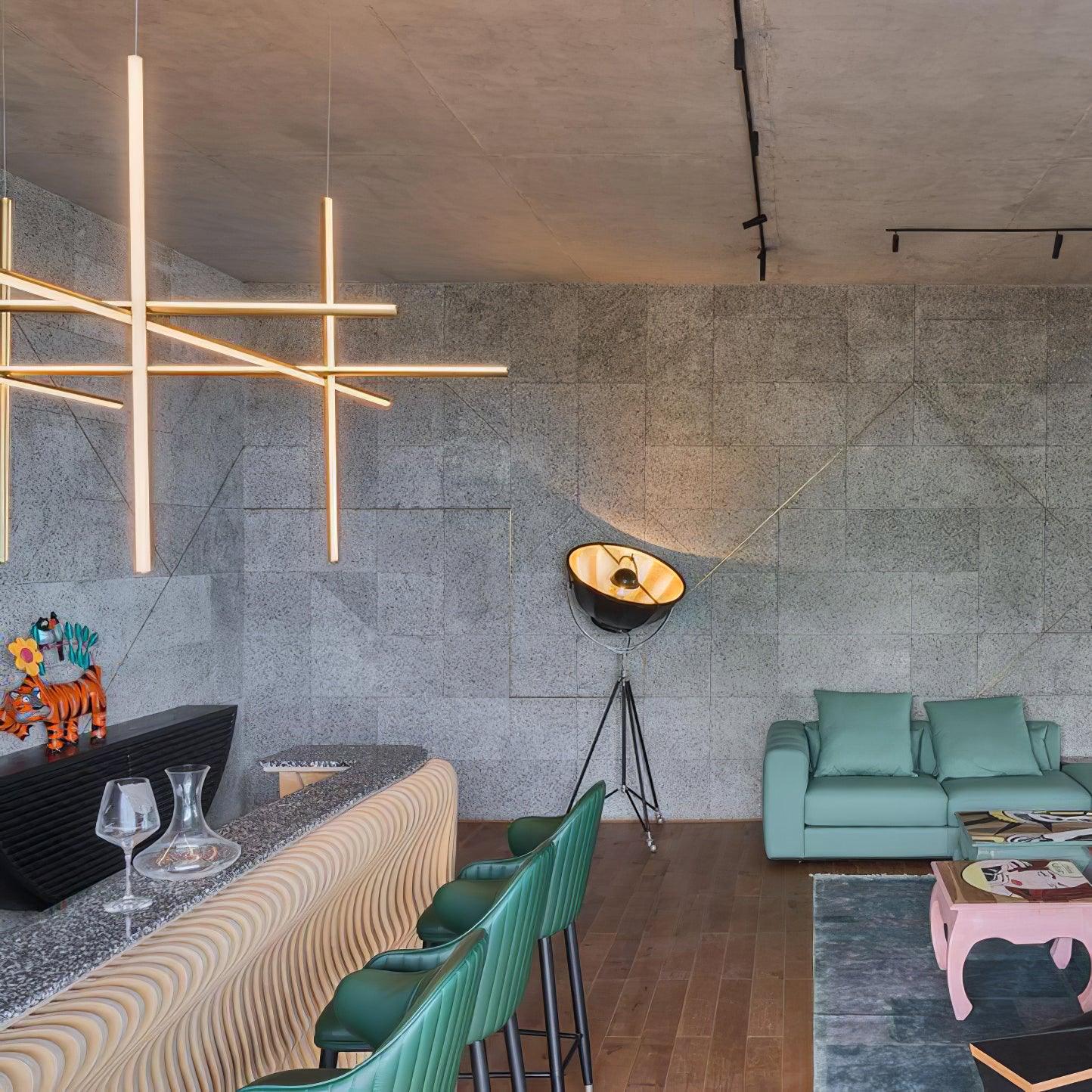 Gridline Linear Chandelier-Neutral Decor