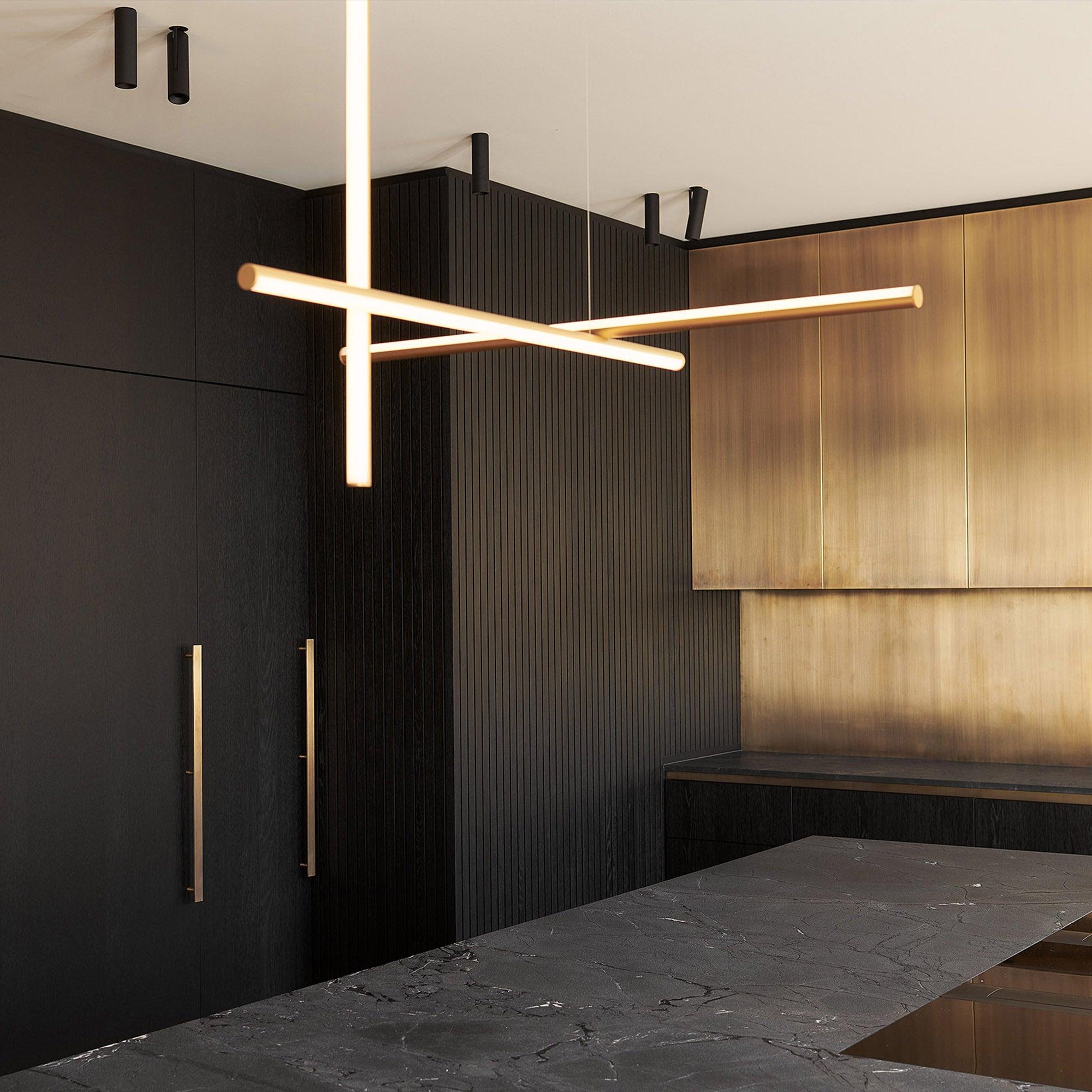 Gridline Linear Chandelier-Neutral Decor