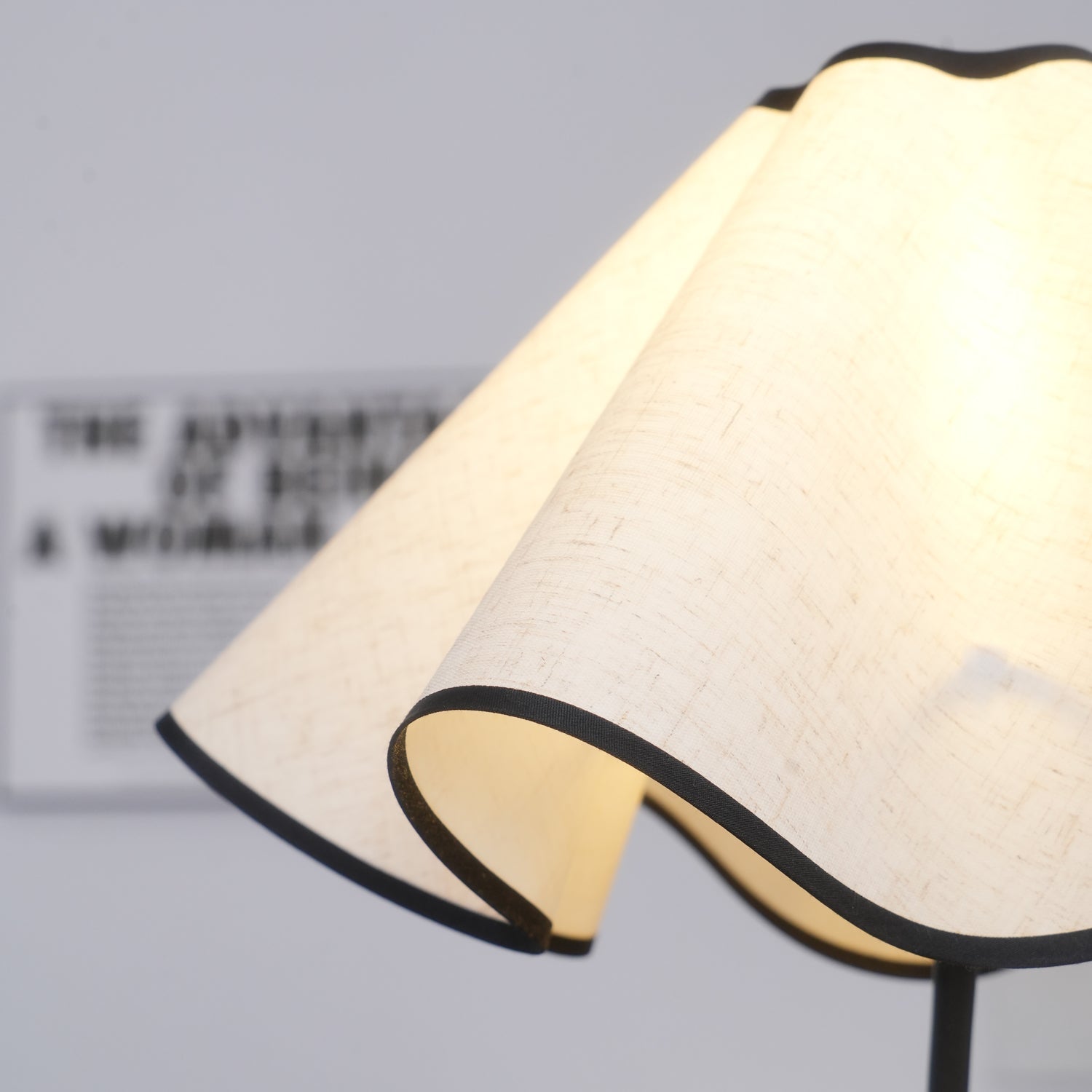 Luminova Fabric Artistic Table Lamp-Neutral Decor