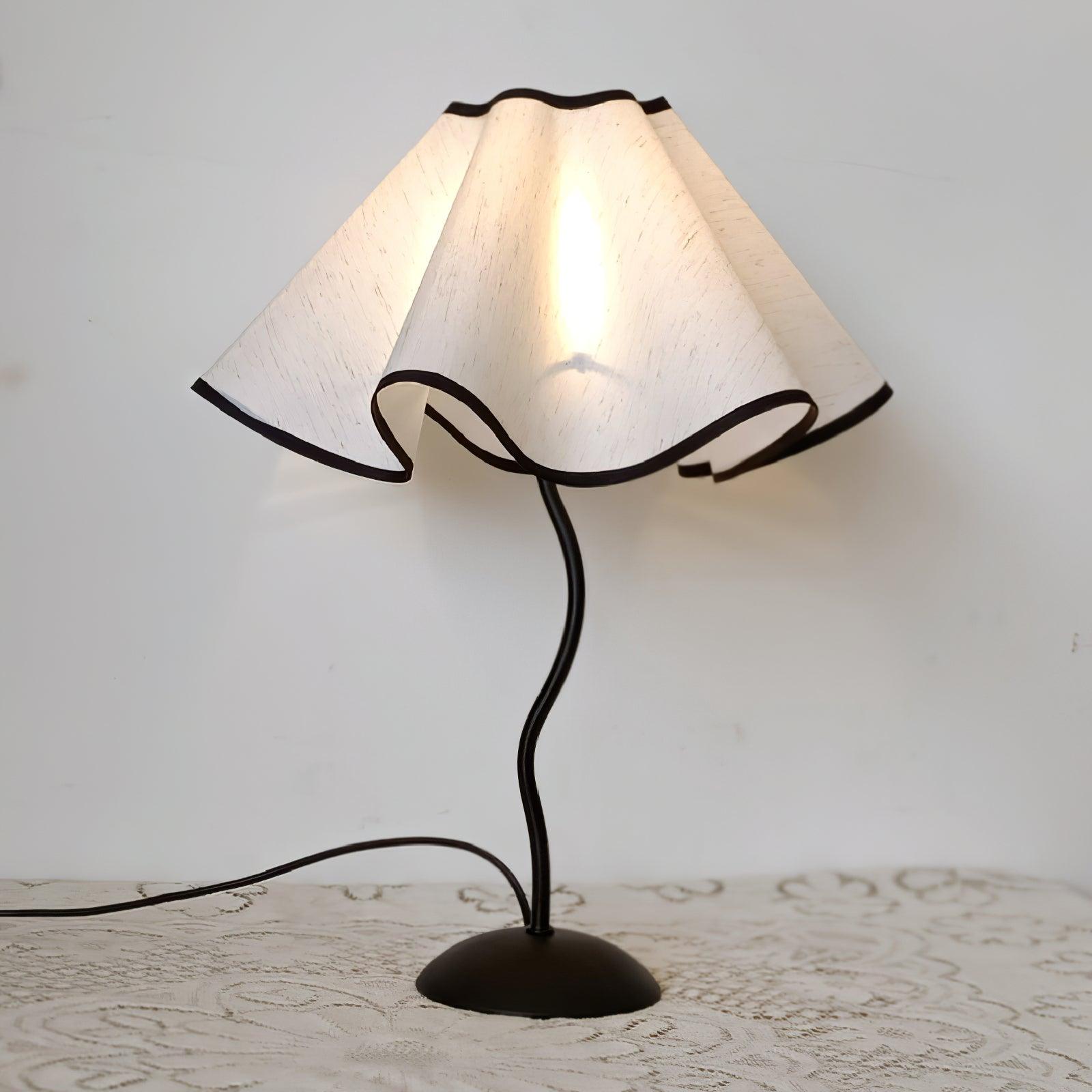 Luminova Fabric Artistic Table Lamp-Neutral Decor