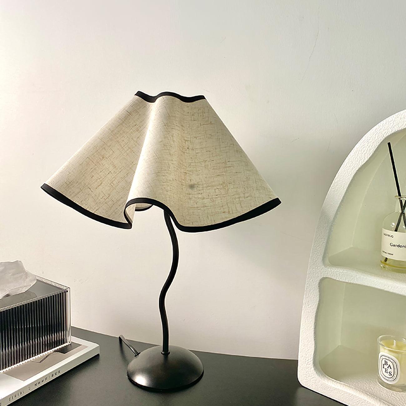 Luminova Fabric Artistic Table Lamp-Neutral Decor