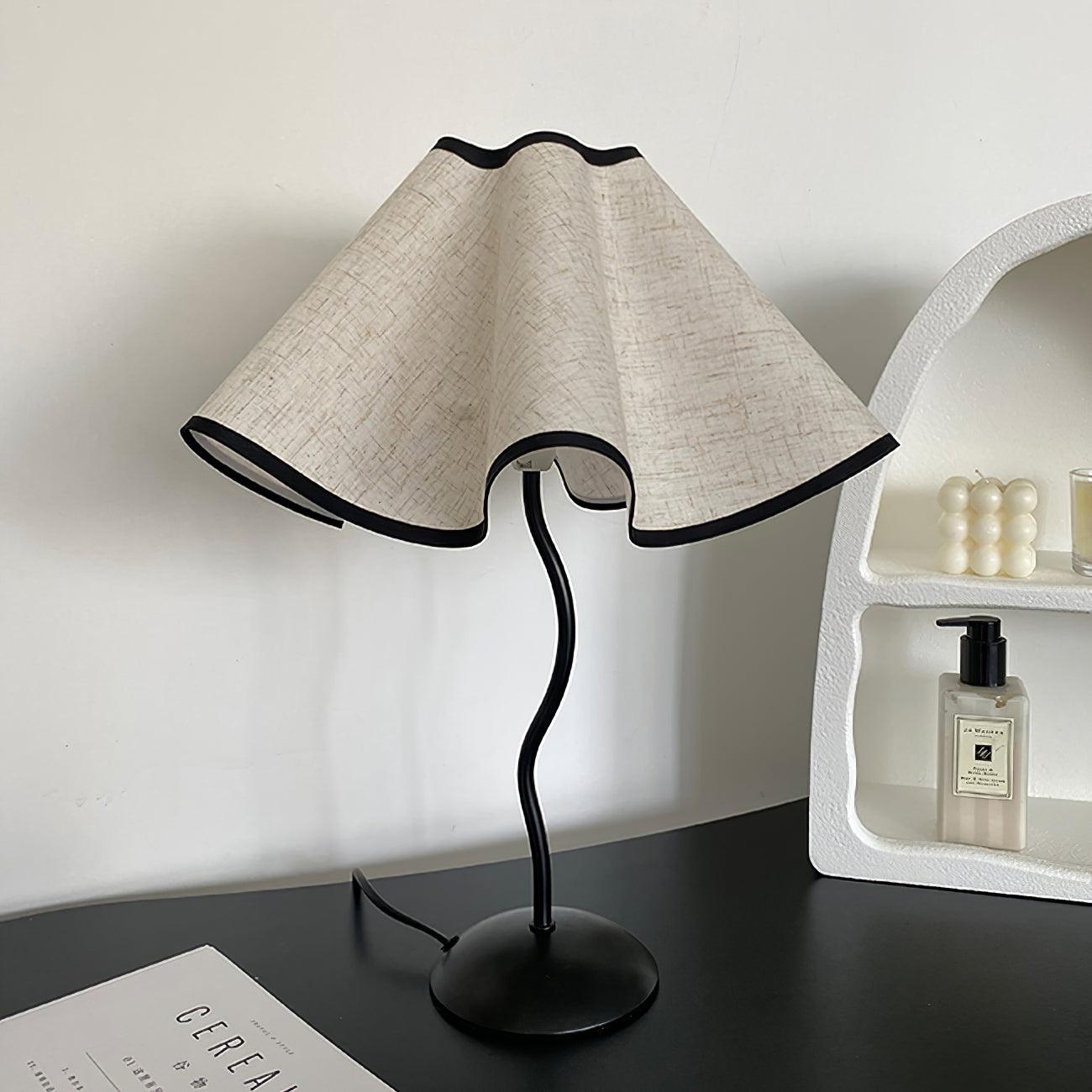 Luminova Fabric Artistic Table Lamp-Neutral Decor