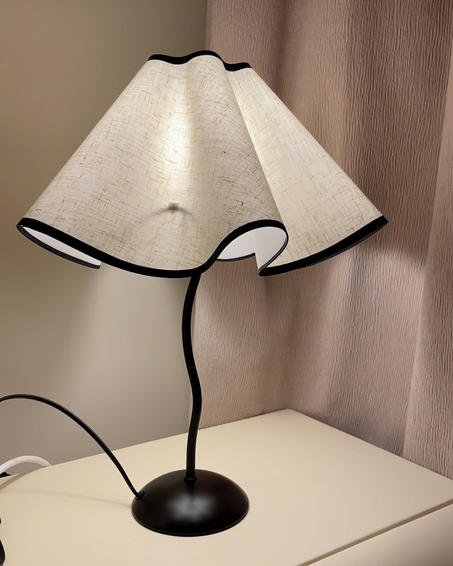 Luminova Fabric Artistic Table Lamp-Neutral Decor