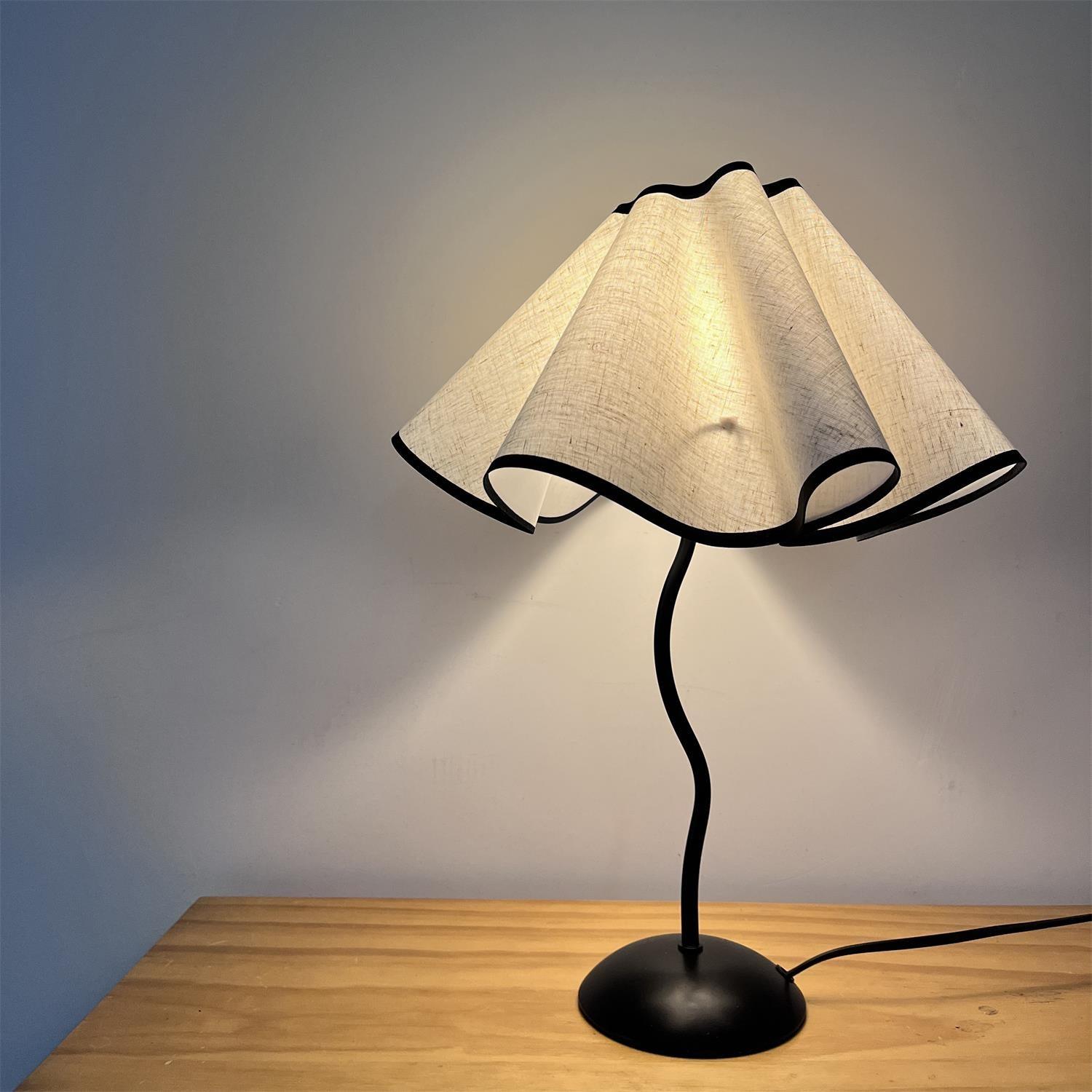 Luminova Fabric Artistic Table Lamp-Neutral Decor