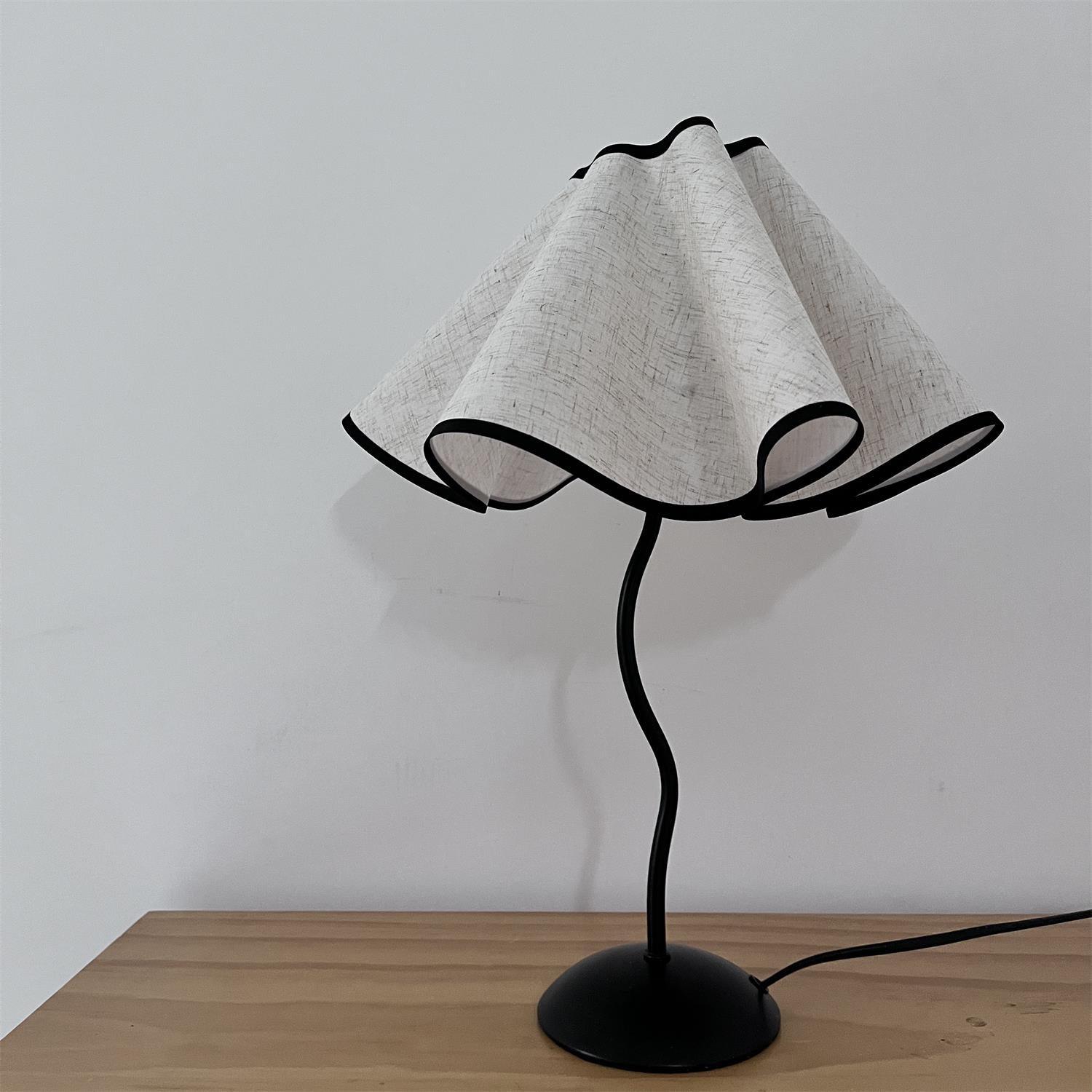 Luminova Fabric Artistic Table Lamp-Neutral Decor