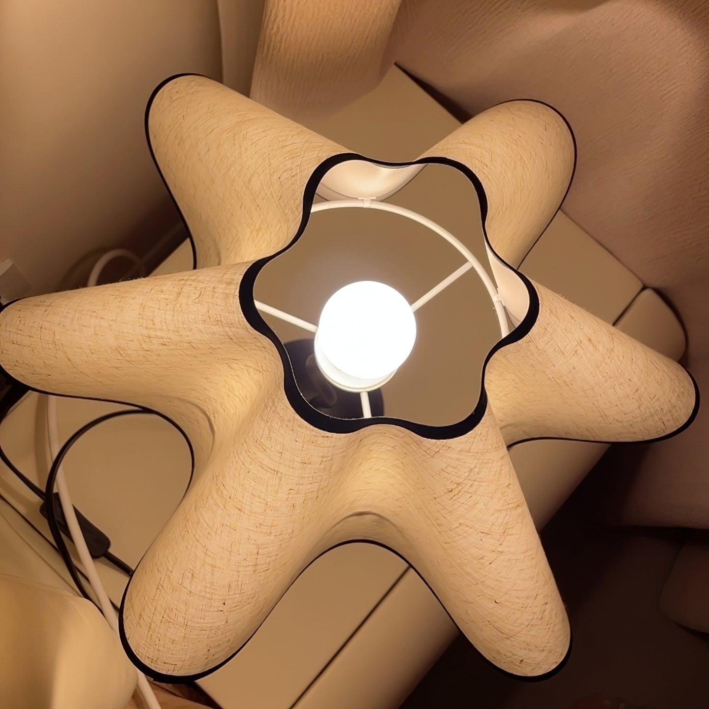 Luminova Fabric Artistic Table Lamp-Neutral Decor