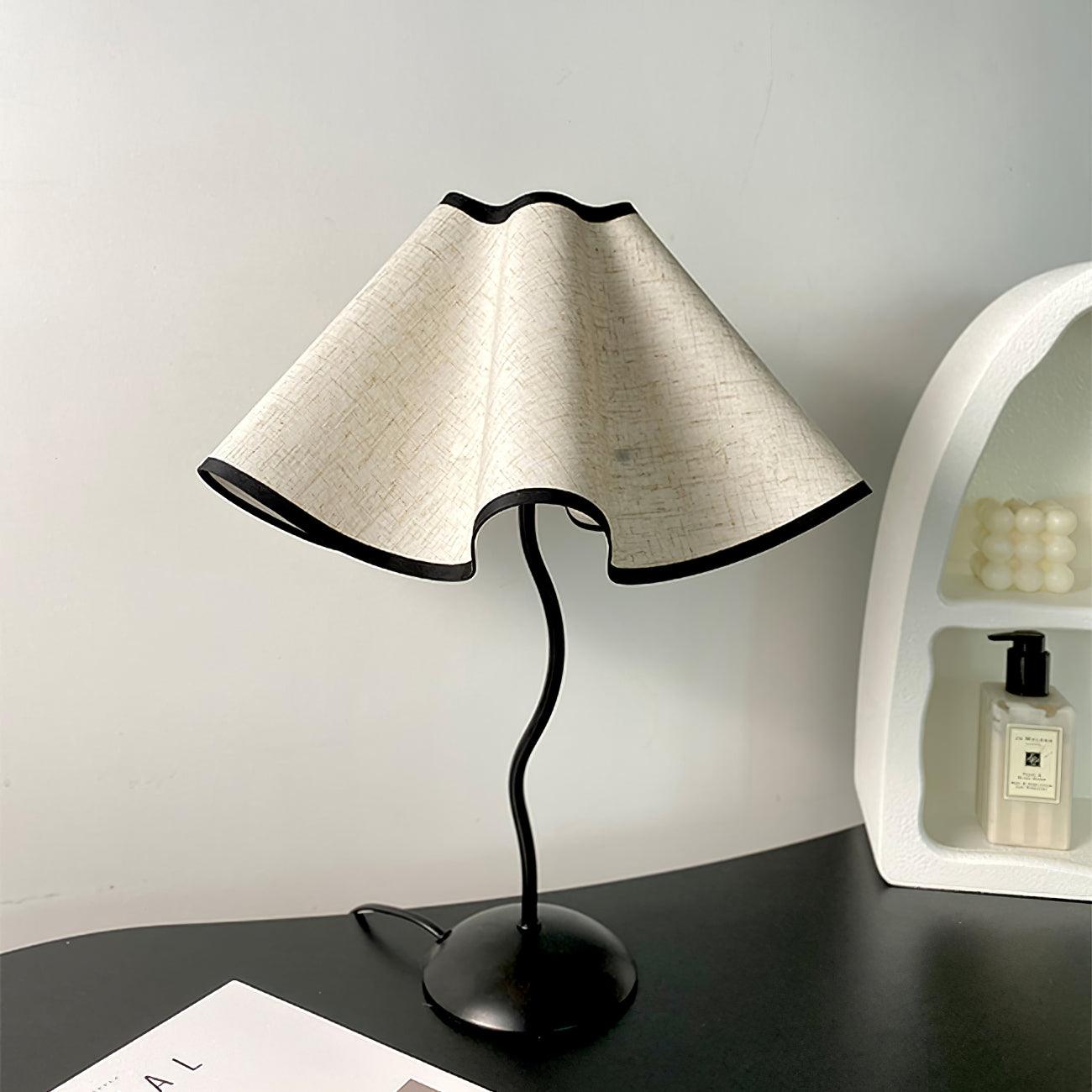 Luminova Fabric Artistic Table Lamp-Neutral Decor