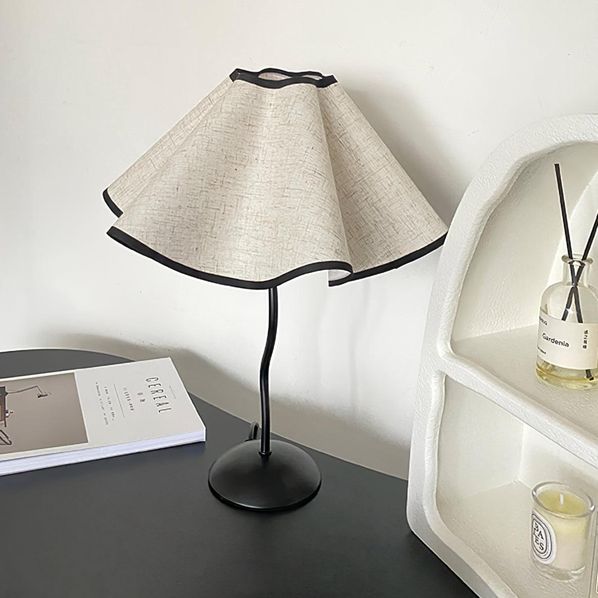 Luminova Fabric Artistic Table Lamp-Neutral Decor