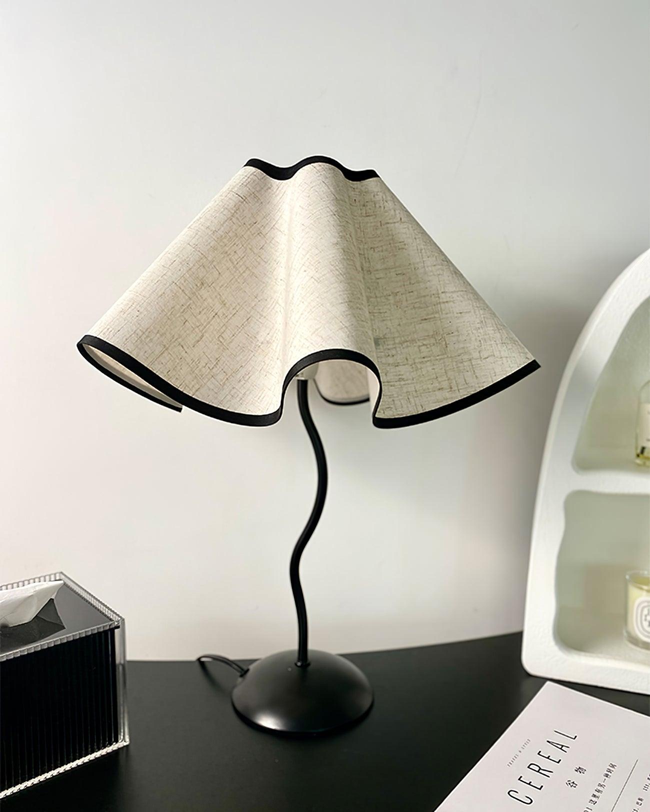 Luminova Fabric Artistic Table Lamp-Neutral Decor