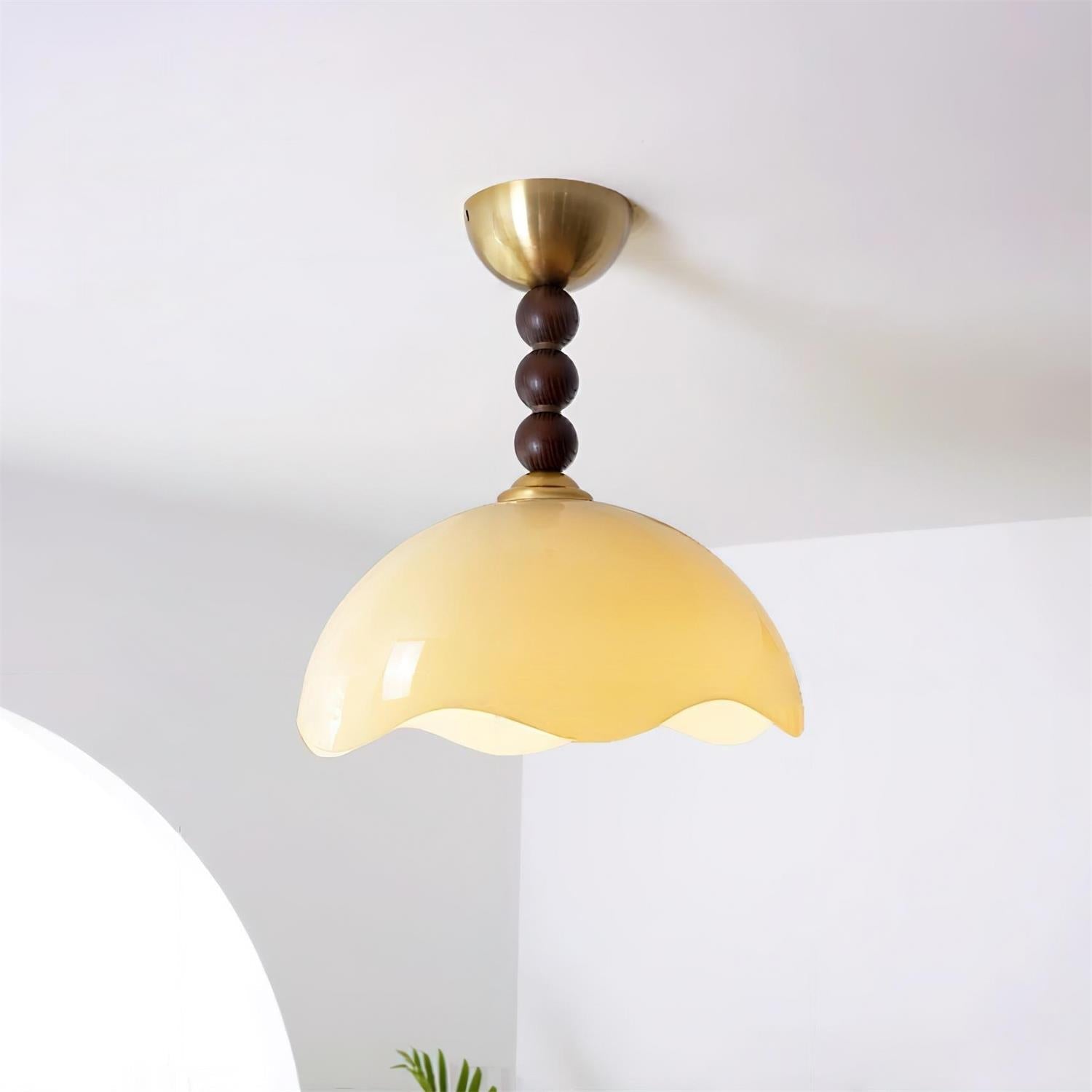 Syraeia Nordic Art Coral Glass Ceiling Lamp-Neutral Decor