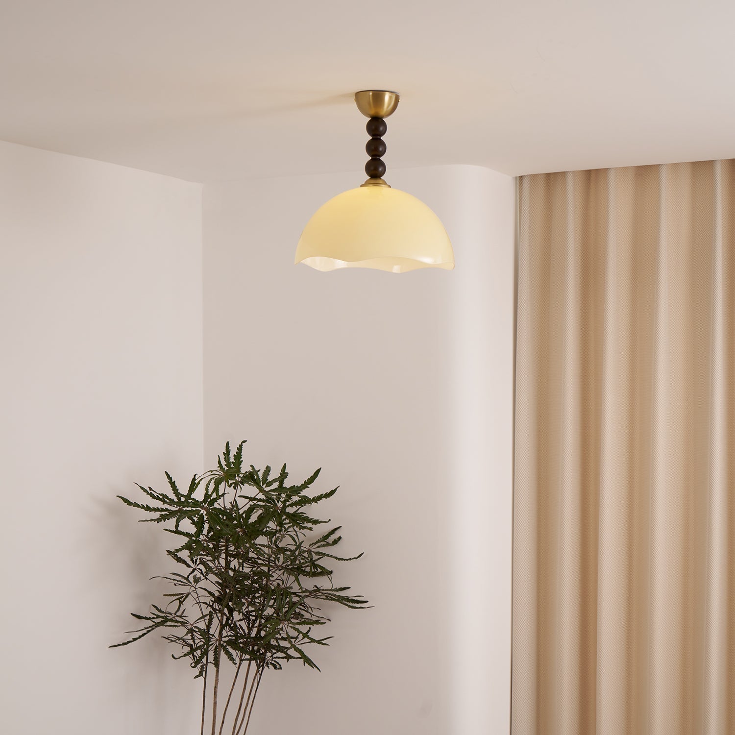 Syraeia Nordic Art Coral Glass Ceiling Lamp-Neutral Decor