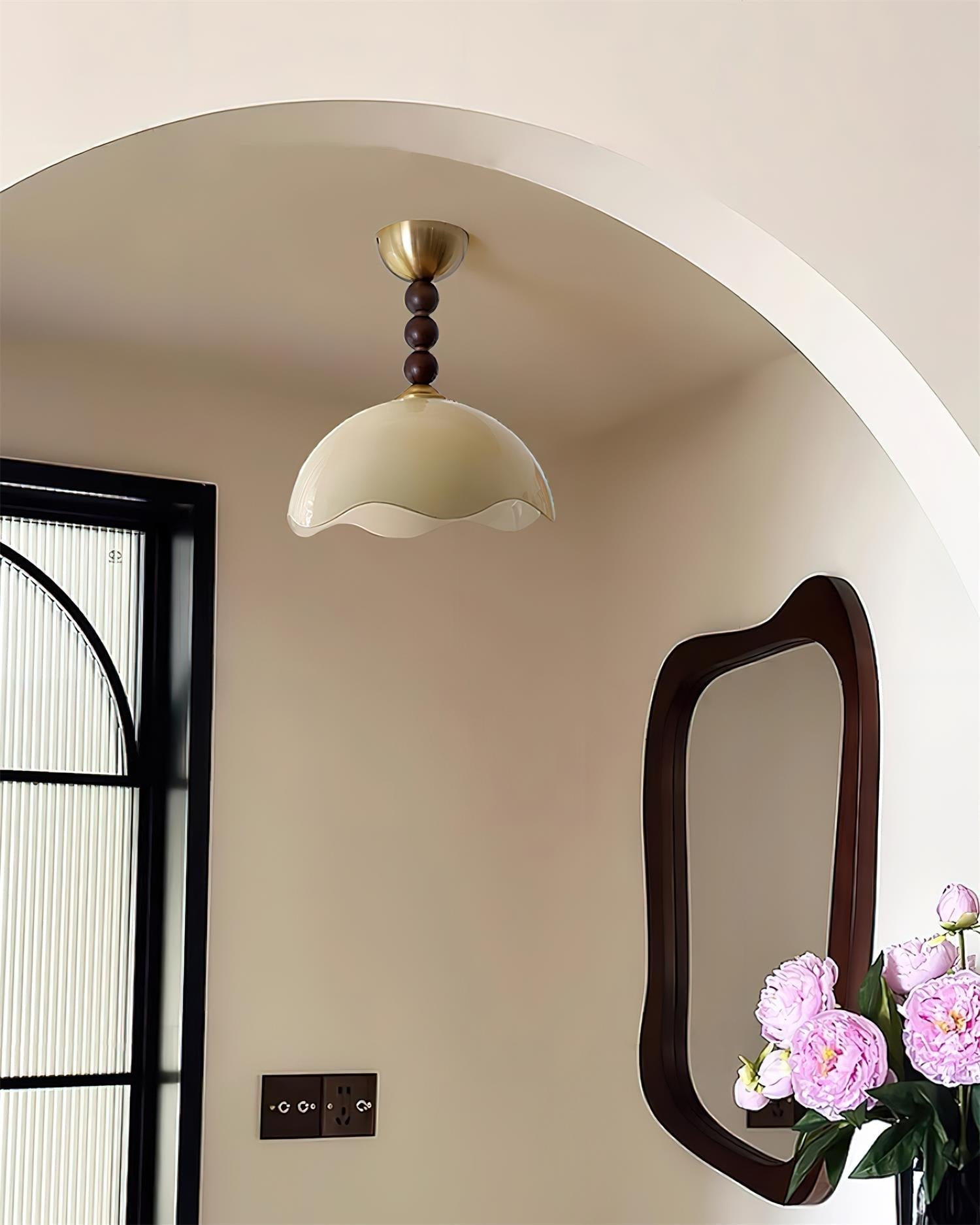 Syraeia Nordic Art Coral Glass Ceiling Lamp-Neutral Decor