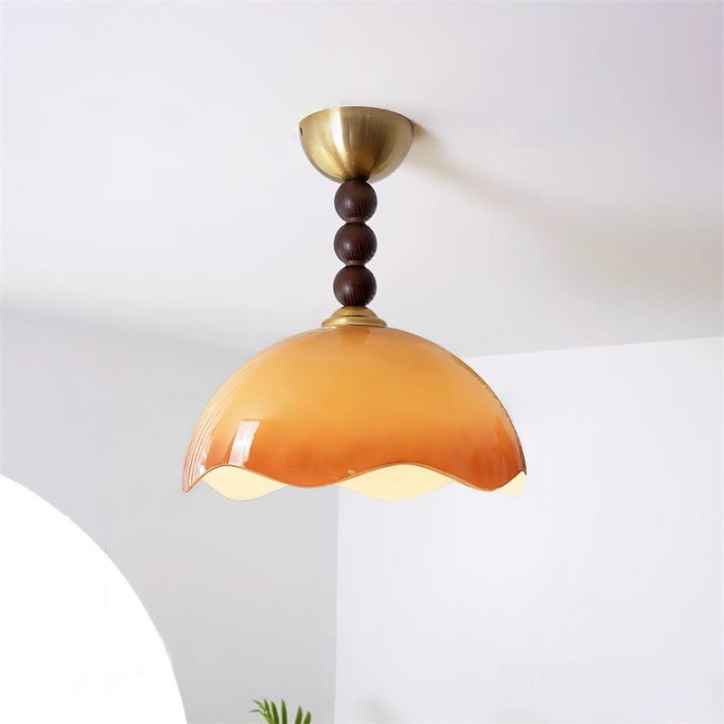 Syraeia Nordic Art Coral Glass Ceiling Lamp-Neutral Decor
