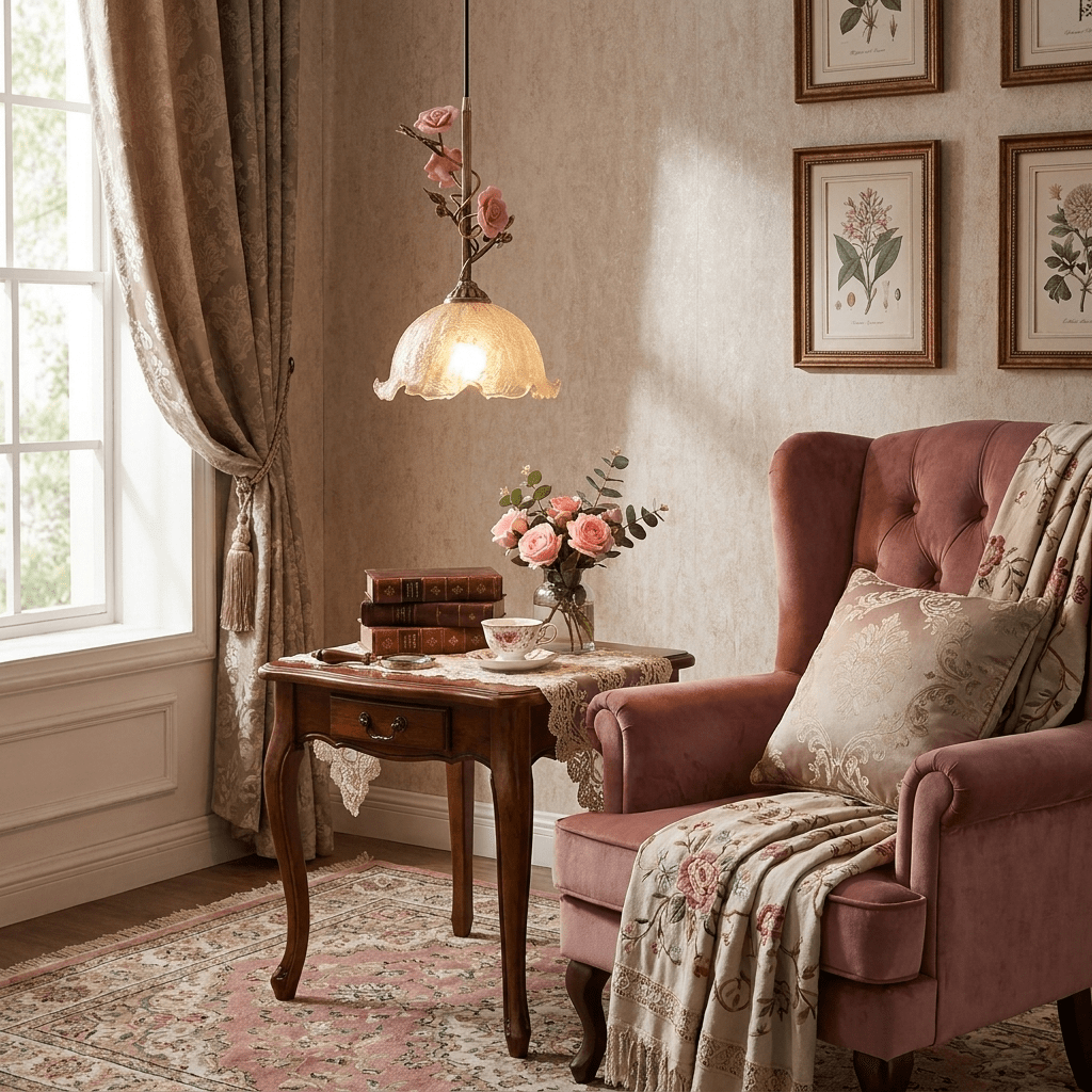 Coralise Rose Pendant Lamp-Neutral Decor