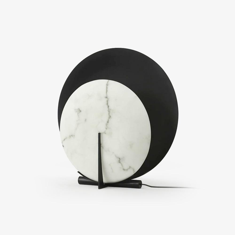 Astix Half Moon Alabaster Table Lamp-Neutral Decor