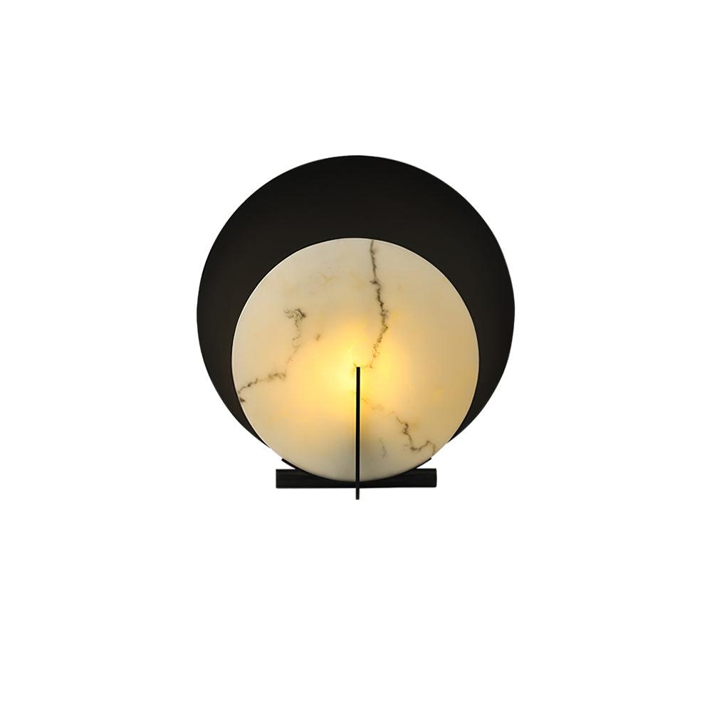 Astix Half Moon Alabaster Table Lamp-Neutral Decor