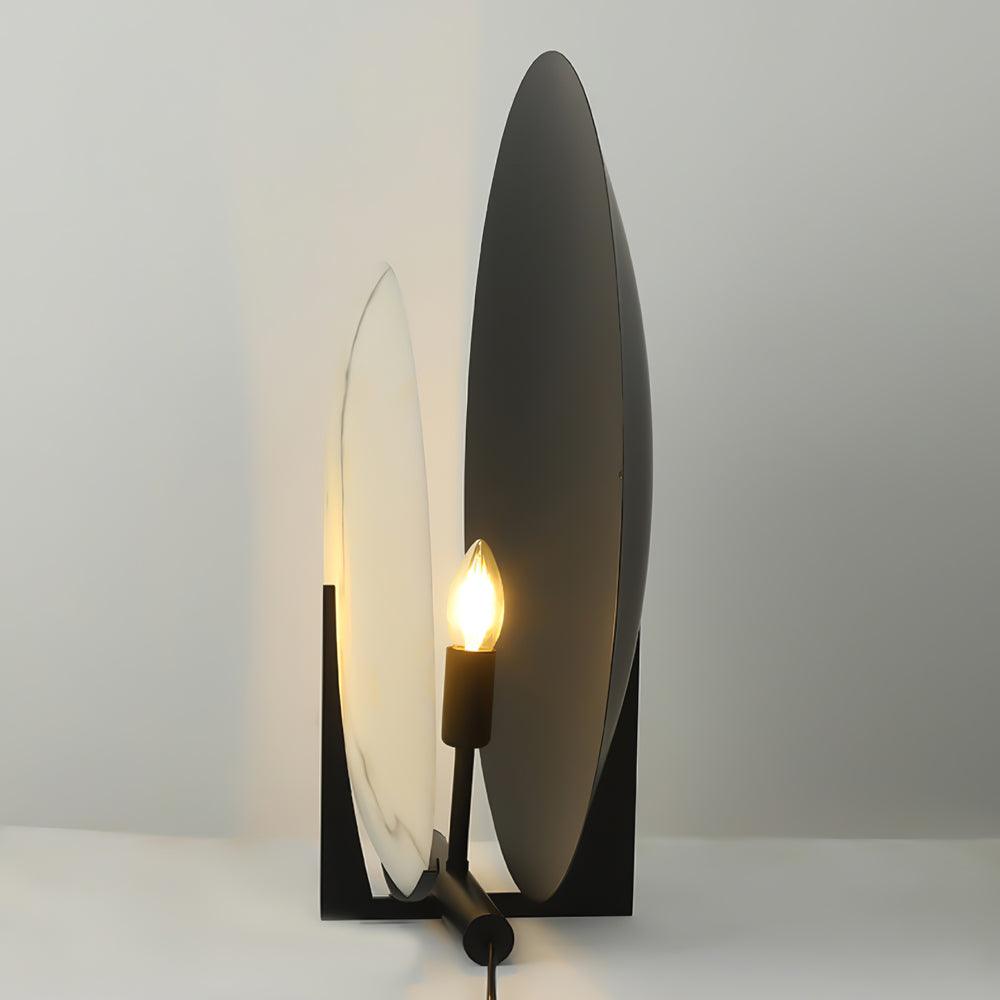 Astix Half Moon Alabaster Table Lamp-Neutral Decor
