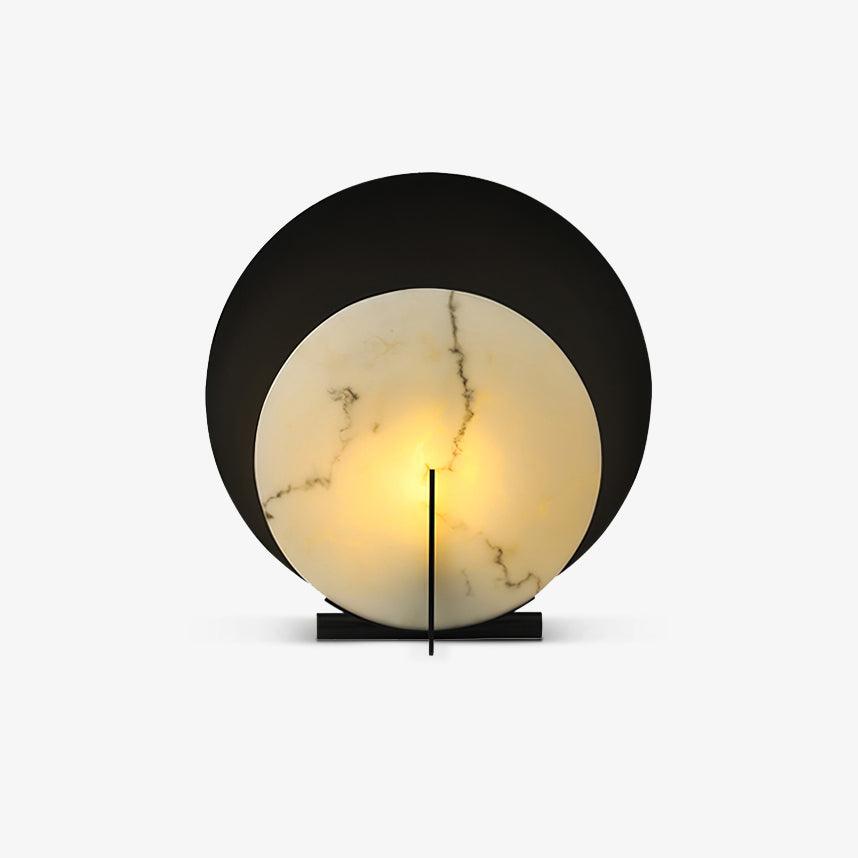 Astix Half Moon Alabaster Table Lamp-Neutral Decor