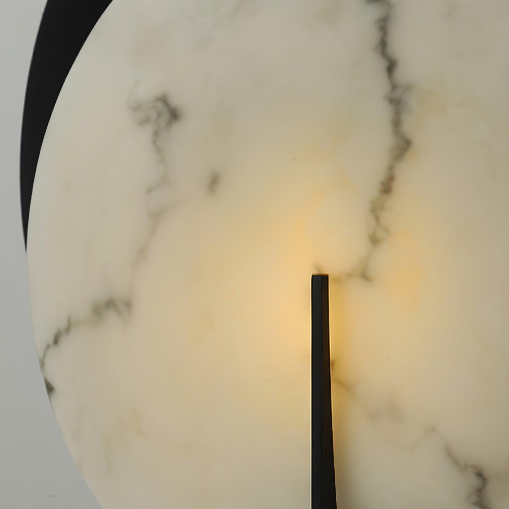 Astix Half Moon Alabaster Table Lamp-Neutral Decor