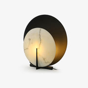 Astix Half Moon Alabaster Table Lamp-Neutral Decor
