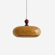 Arthur Amber Glass Shade Pendant Light-Neutral Decor