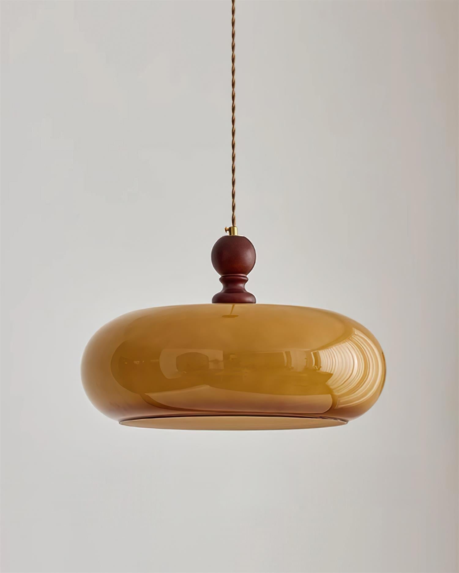 Arthur Amber Glass Shade Pendant Light-Neutral Decor