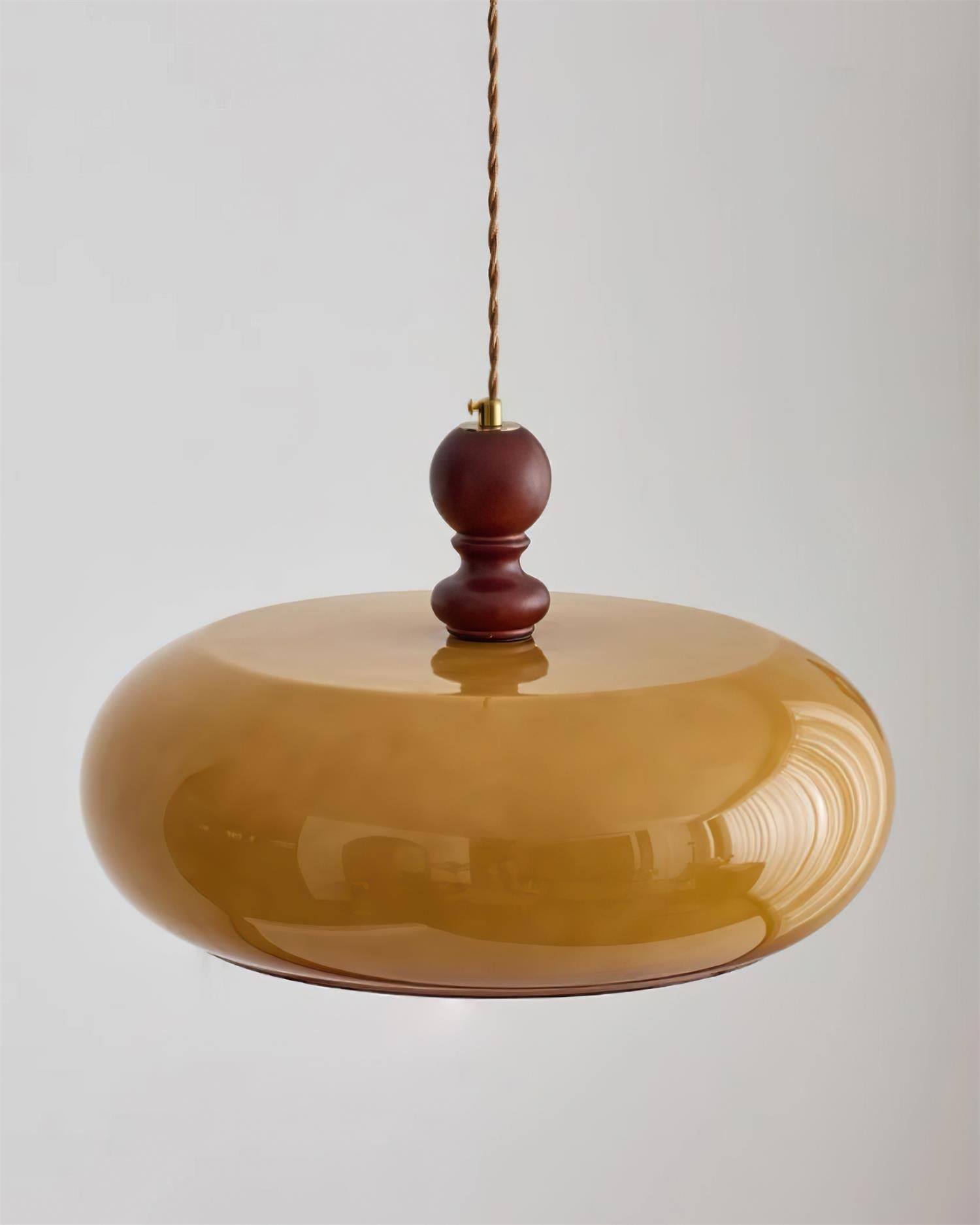 Arthur Amber Glass Shade Pendant Light-Neutral Decor