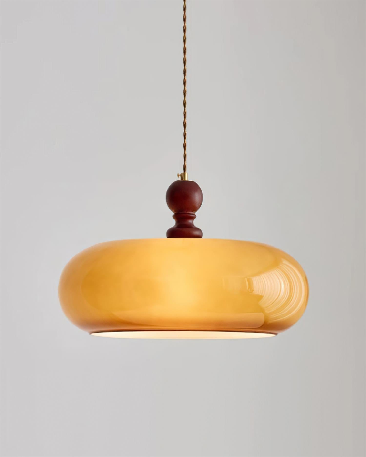 Arthur Amber Glass Shade Pendant Light-Neutral Decor