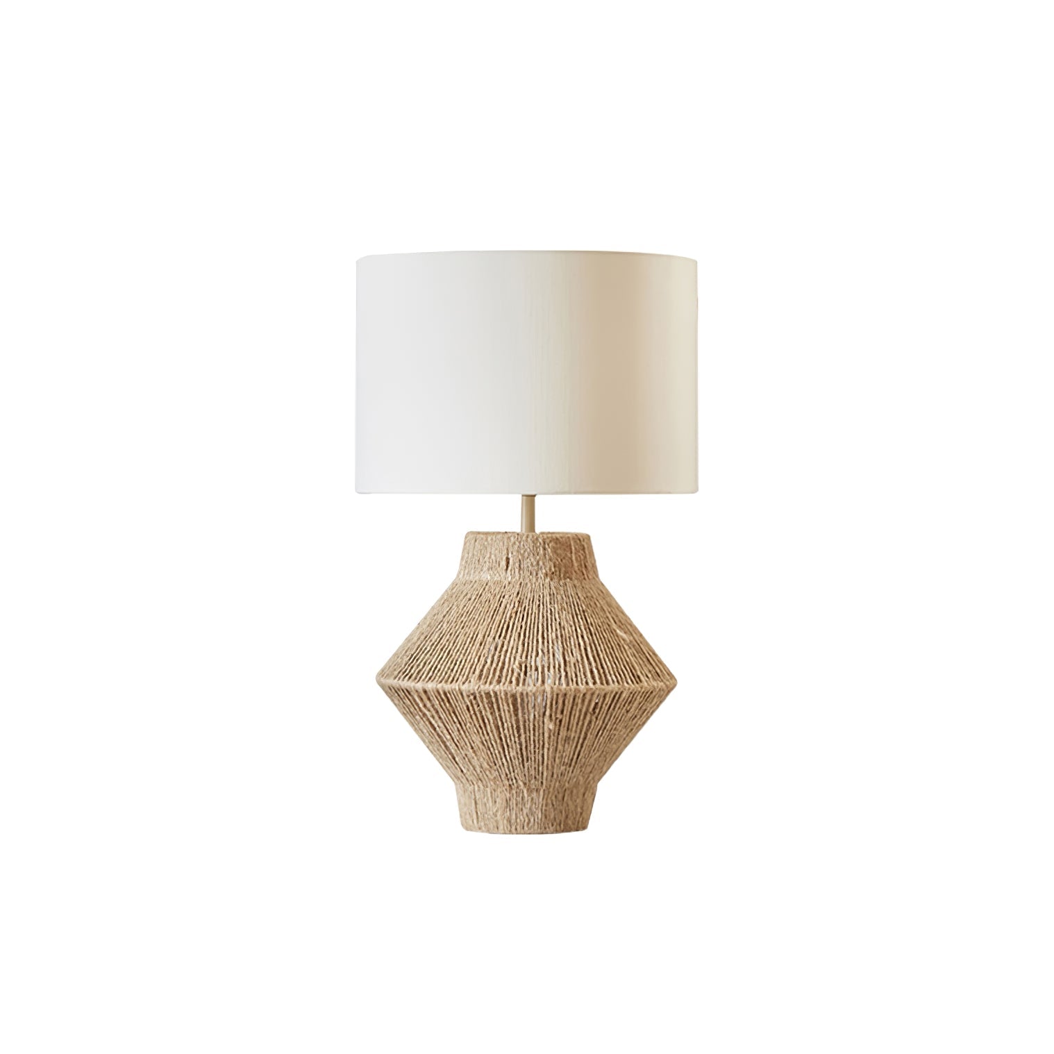 Obsidian Fabric Rustic Table Lamp-Neutral Decor