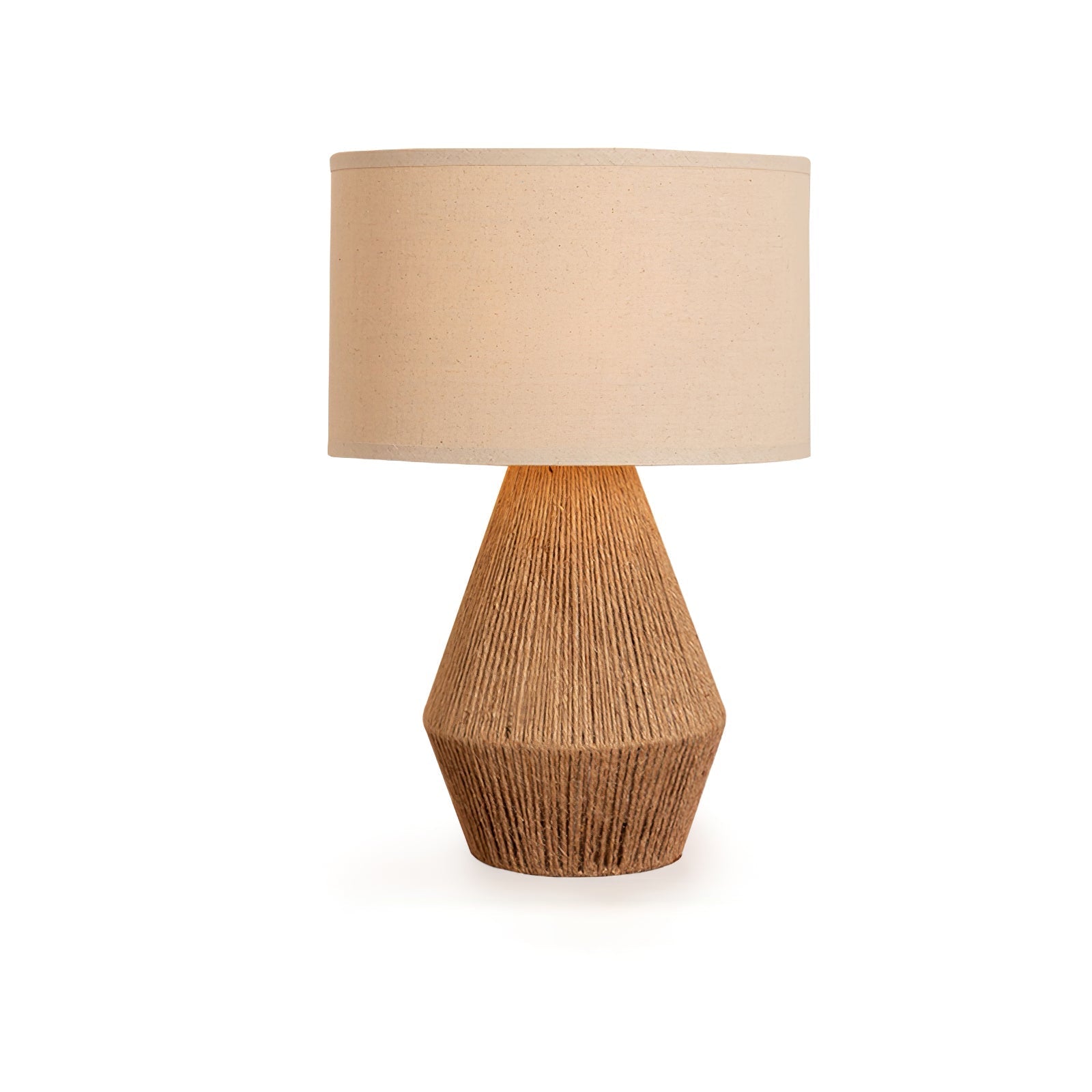 Obsidian Fabric Rustic Table Lamp-Neutral Decor