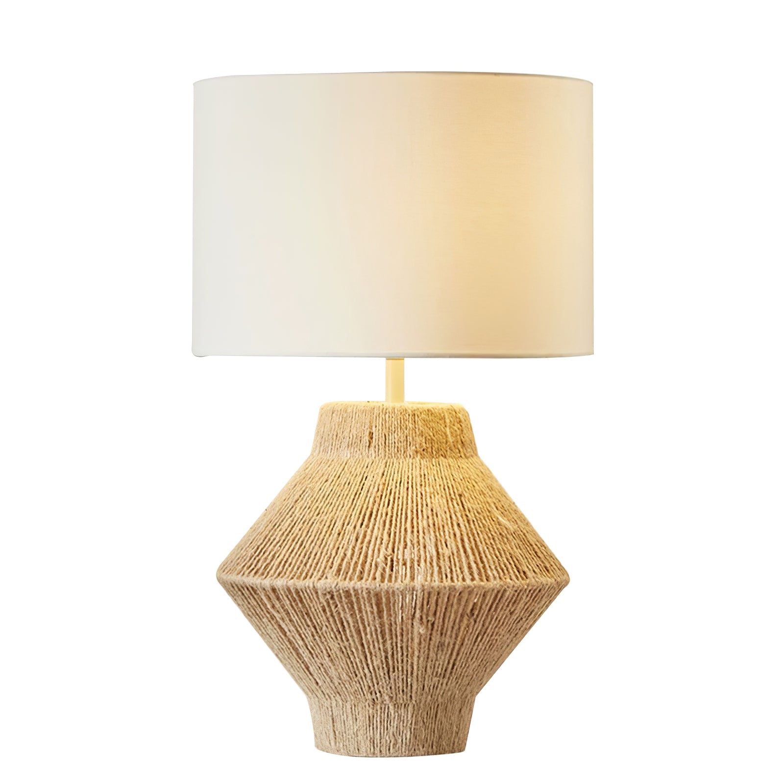 Obsidian Fabric Rustic Table Lamp-Neutral Decor