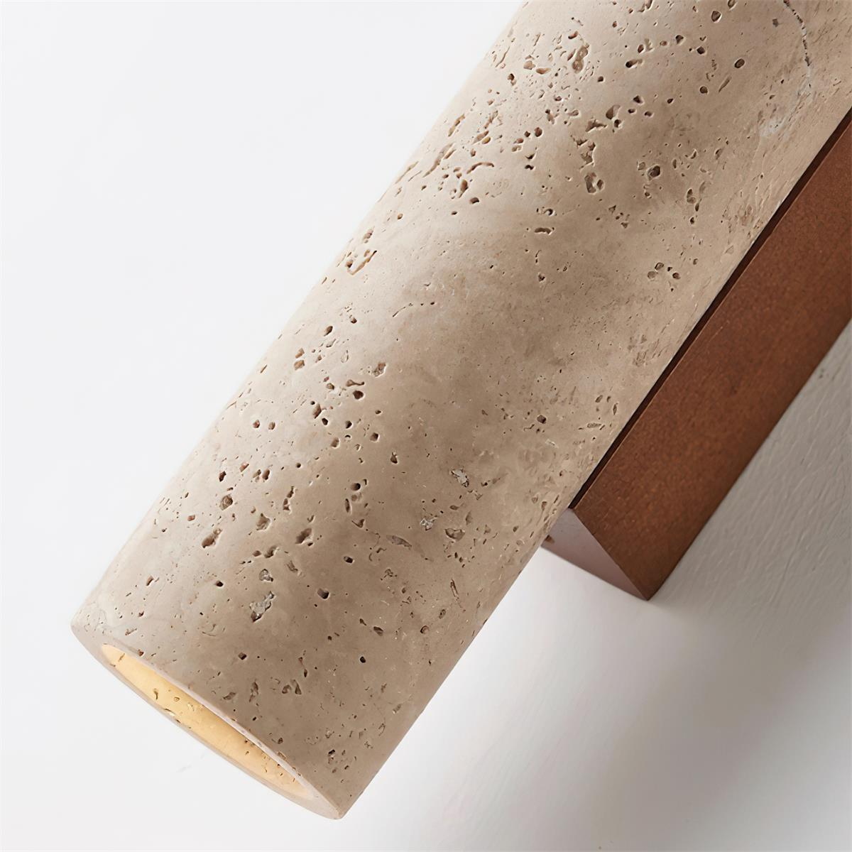 Lunaro Tall Travertine Wall Sconce