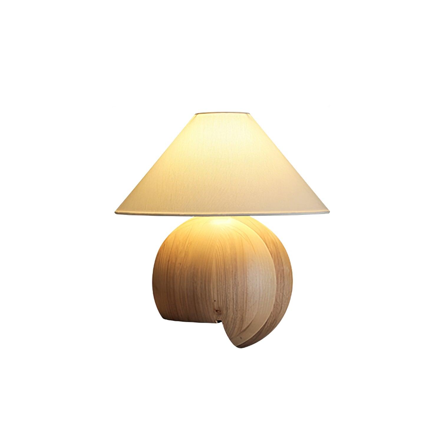Halise Wood Organic Table Lamp-Neutral Decor