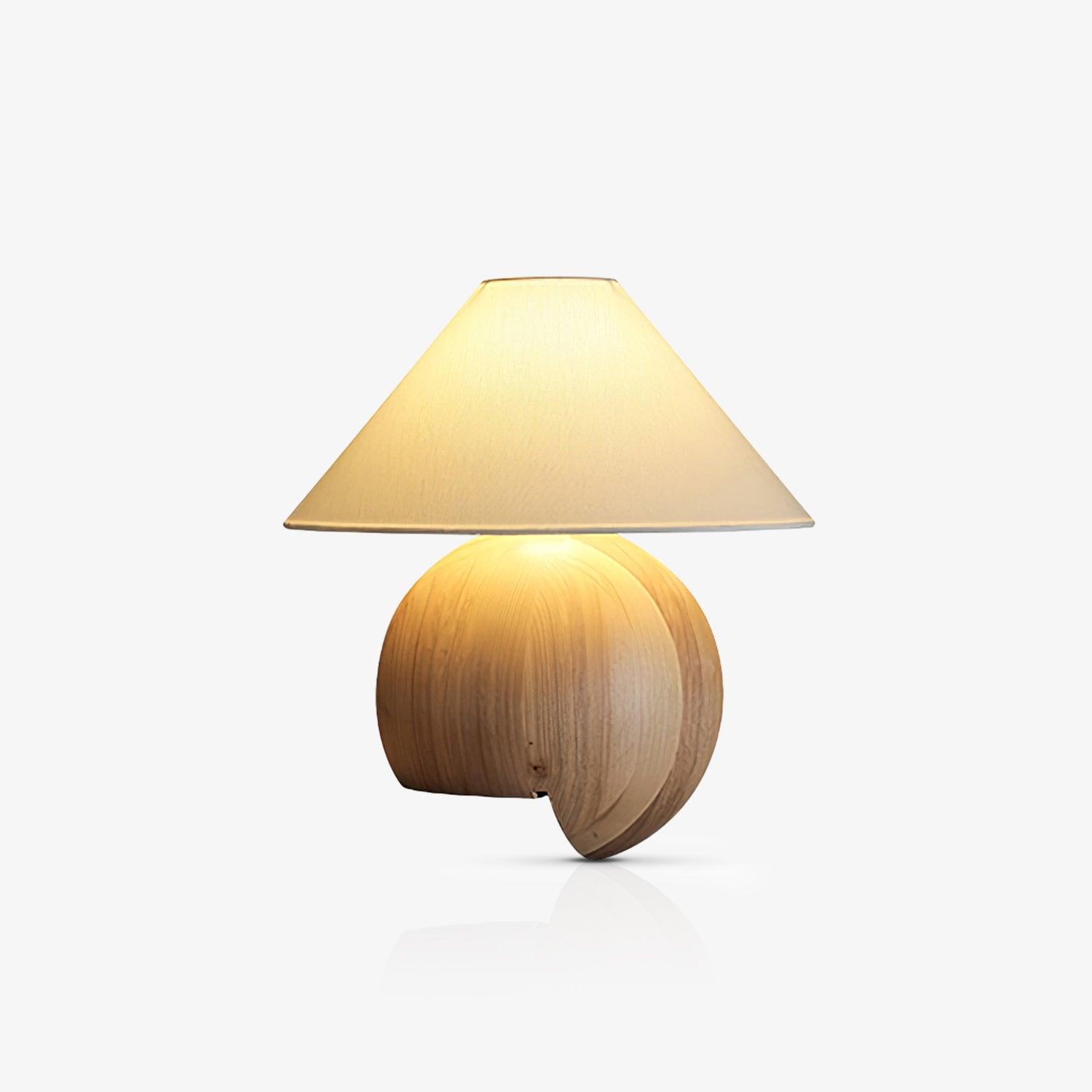 Halise Wood Organic Table Lamp-Neutral Decor