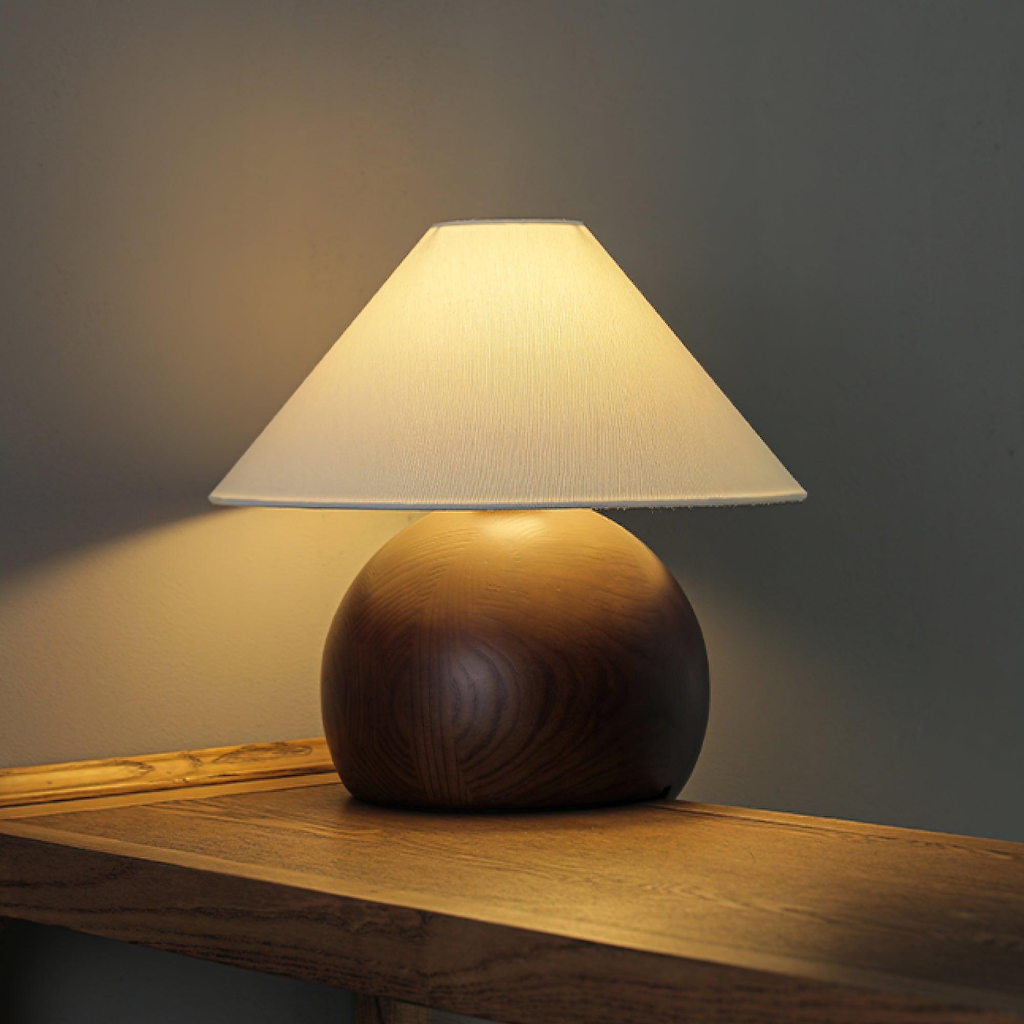 Halise Wood Organic Table Lamp-Neutral Decor