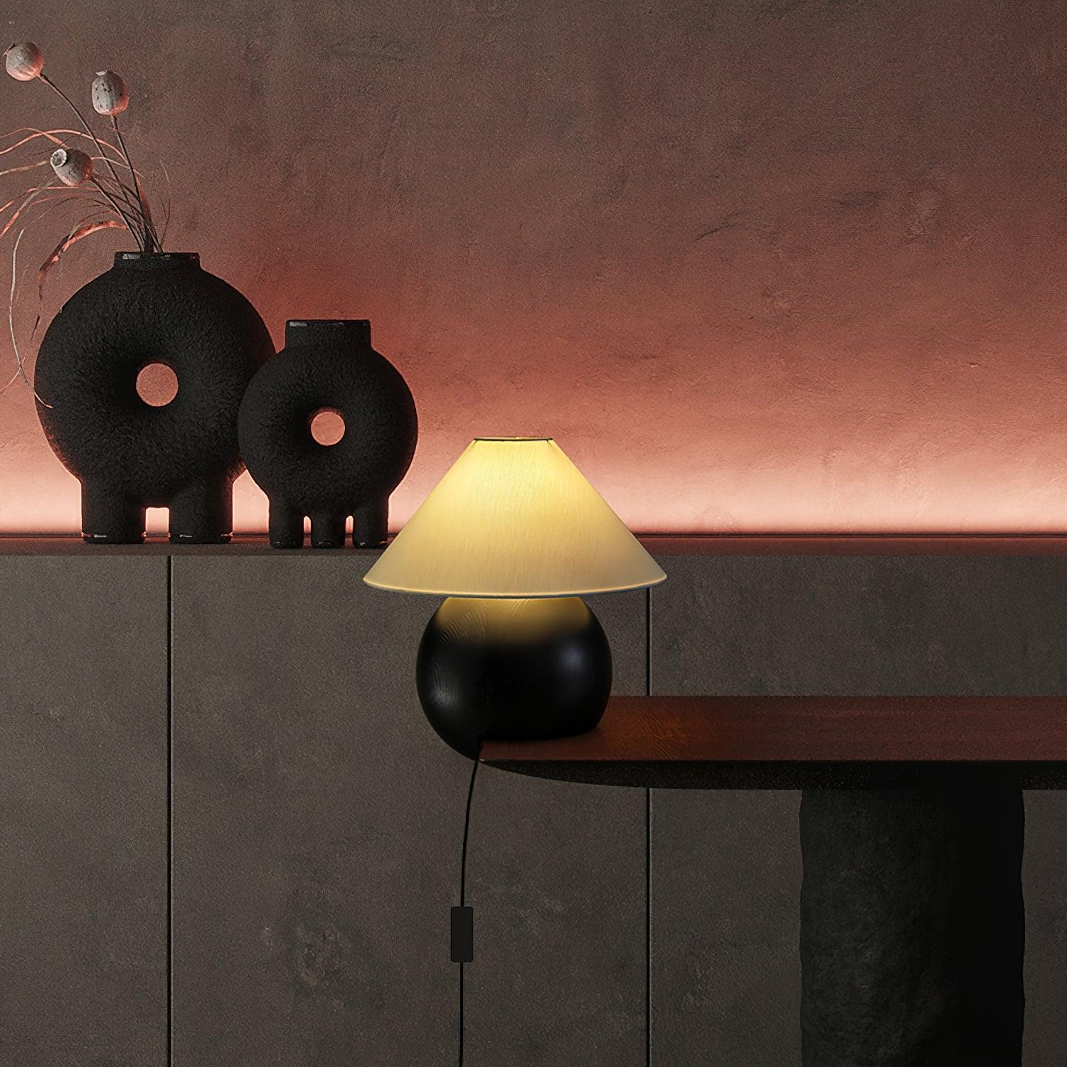 Halise Wood Organic Table Lamp-Neutral Decor