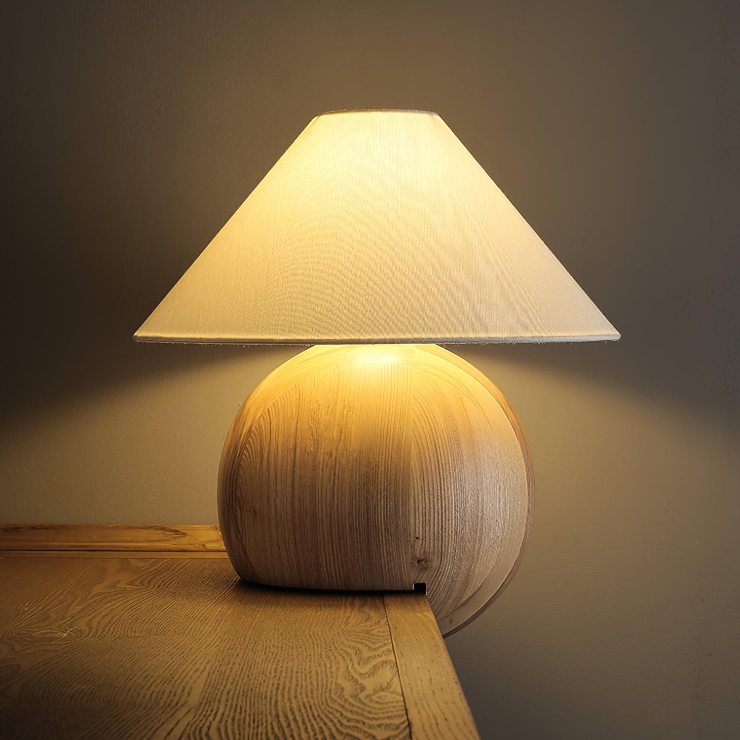 Halise Wood Organic Table Lamp-Neutral Decor