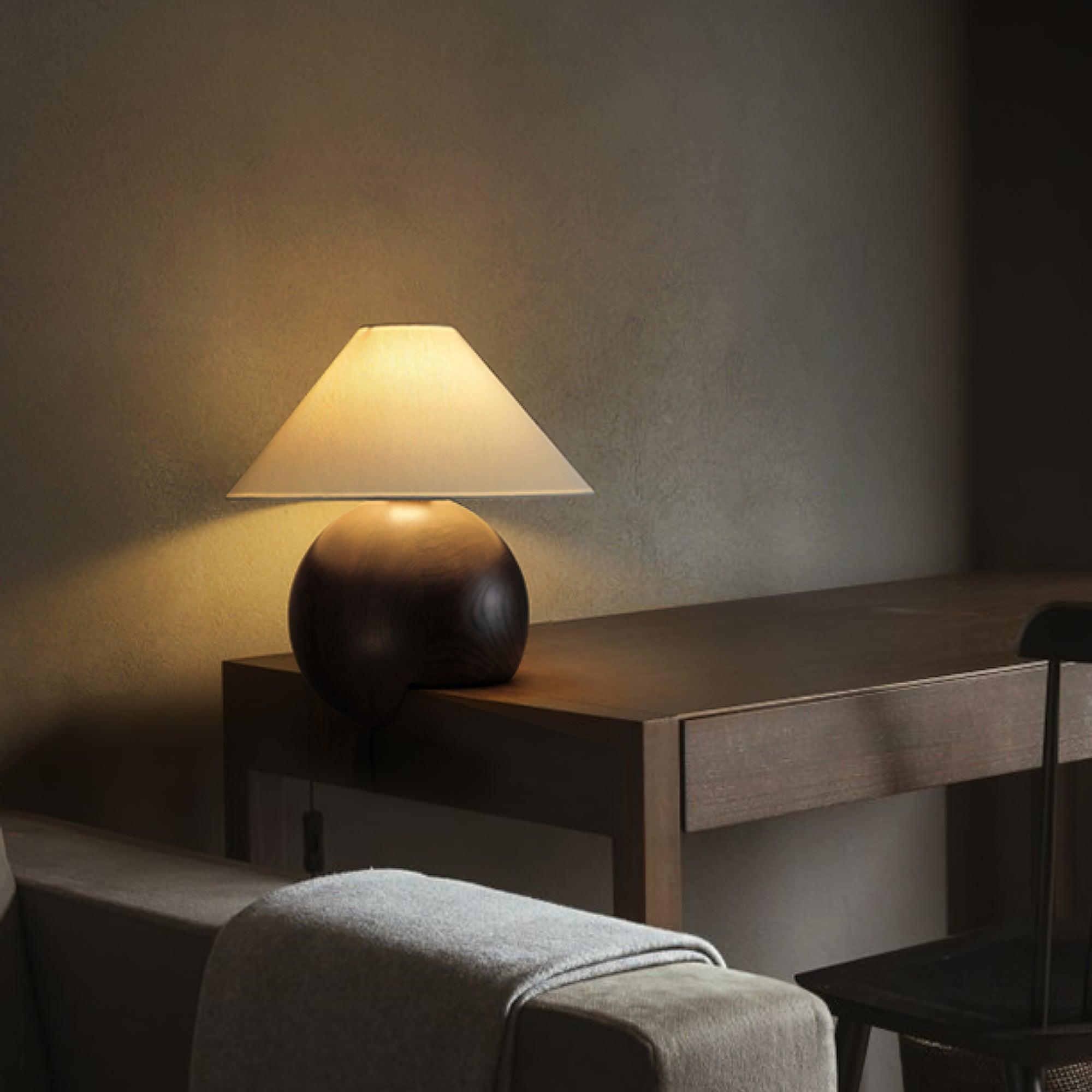 Halise Wood Organic Table Lamp-Neutral Decor