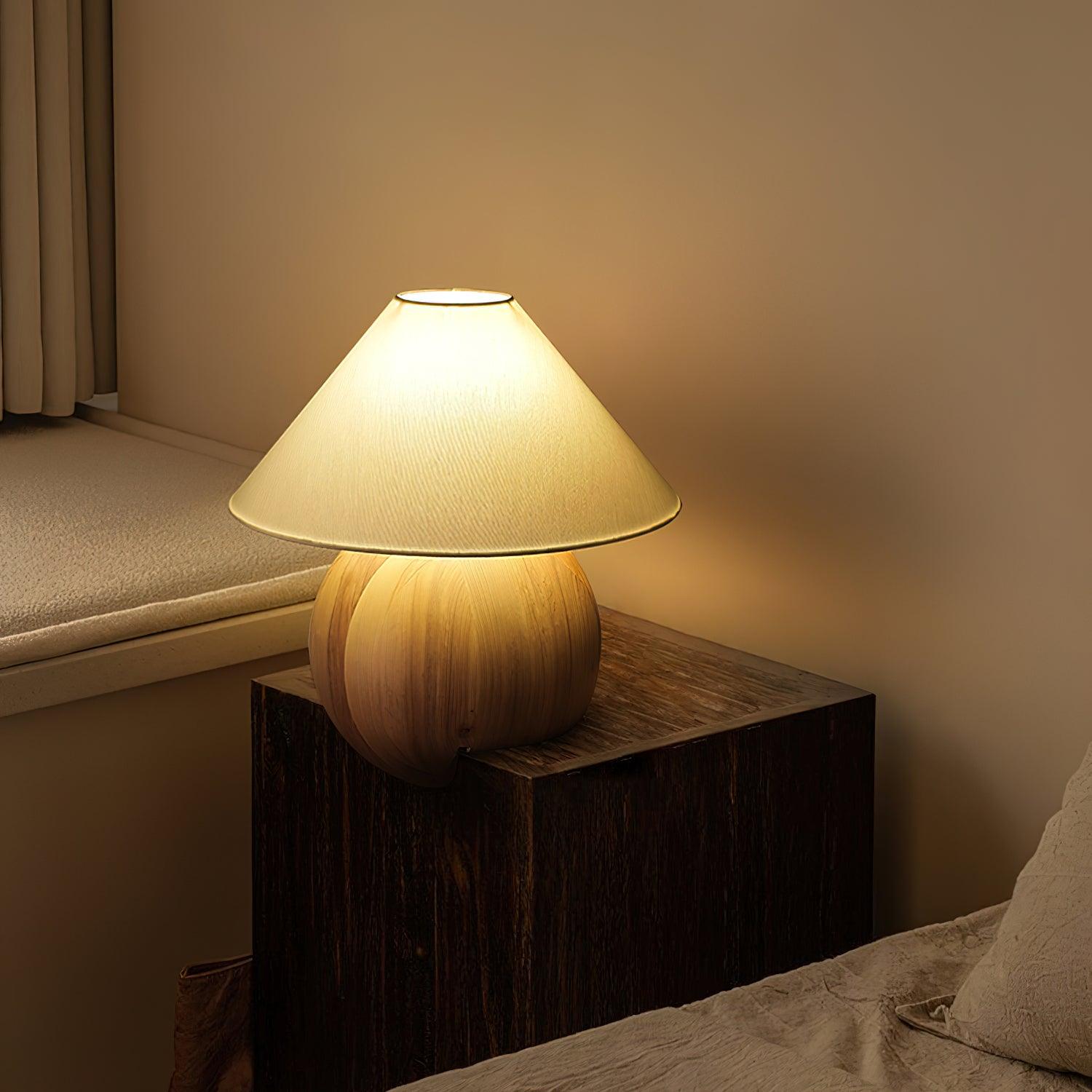 Halise Wood Organic Table Lamp-Neutral Decor