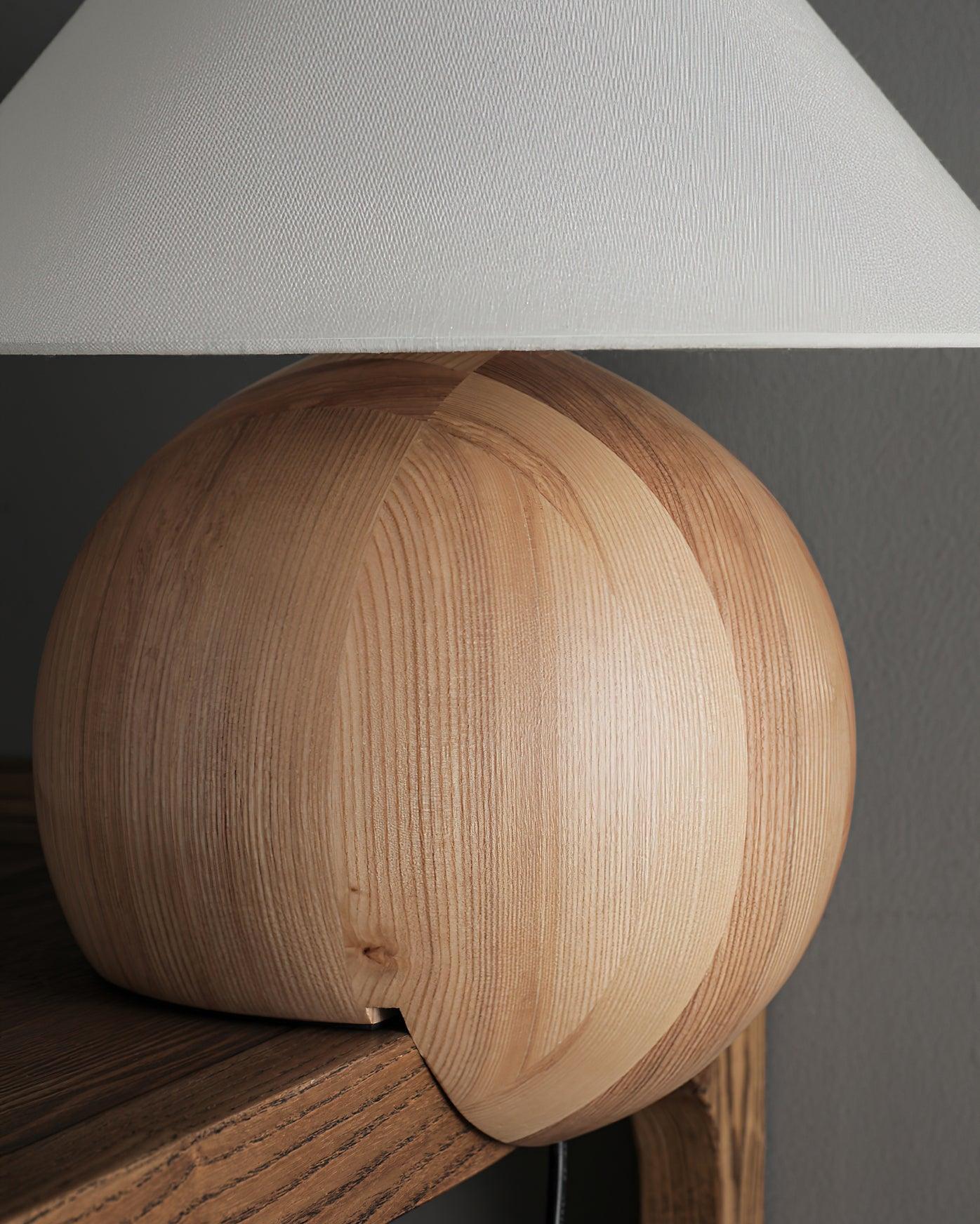 Halise Wood Organic Table Lamp-Neutral Decor