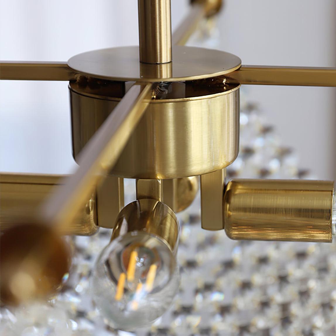 Cilune Chandelier with Crystal Strands and Crystal-Neutral Decor