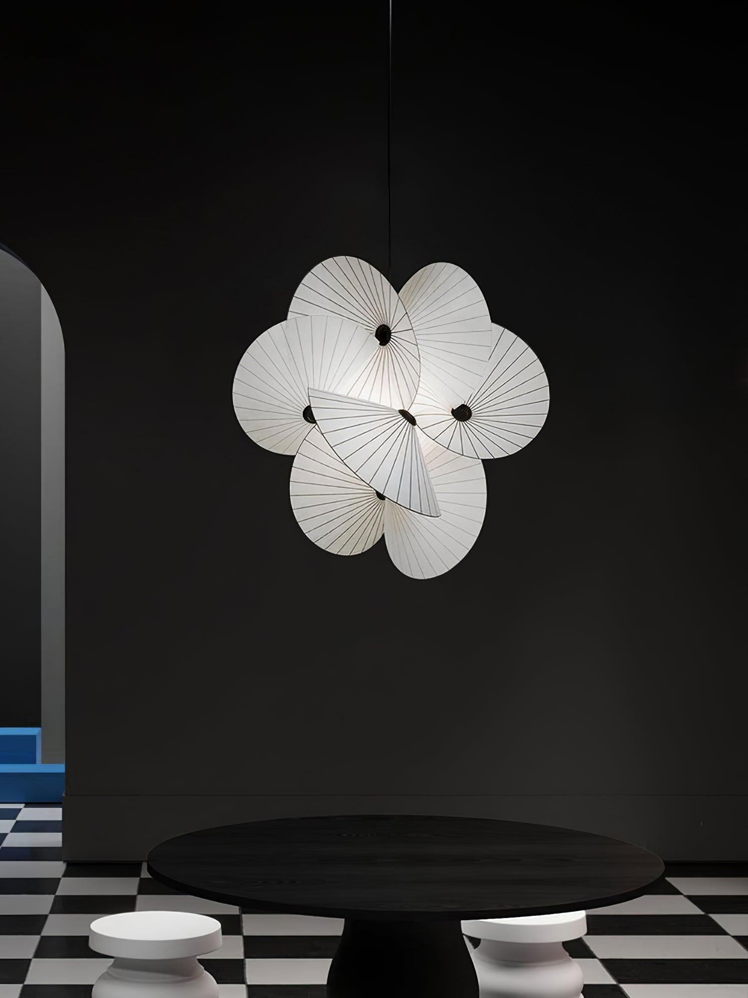 Solarare Fabric Artistic Pendant Light-Neutral Decor