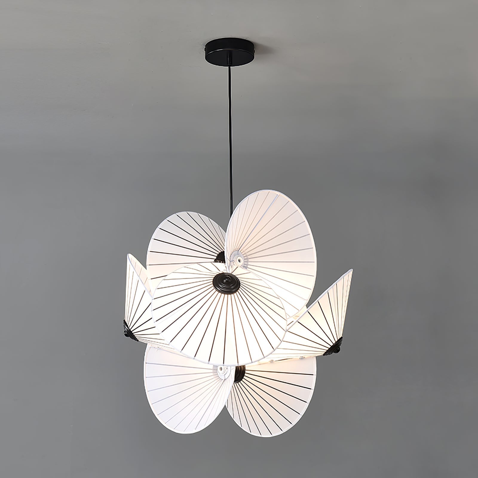 Solarare Fabric Artistic Pendant Light-Neutral Decor