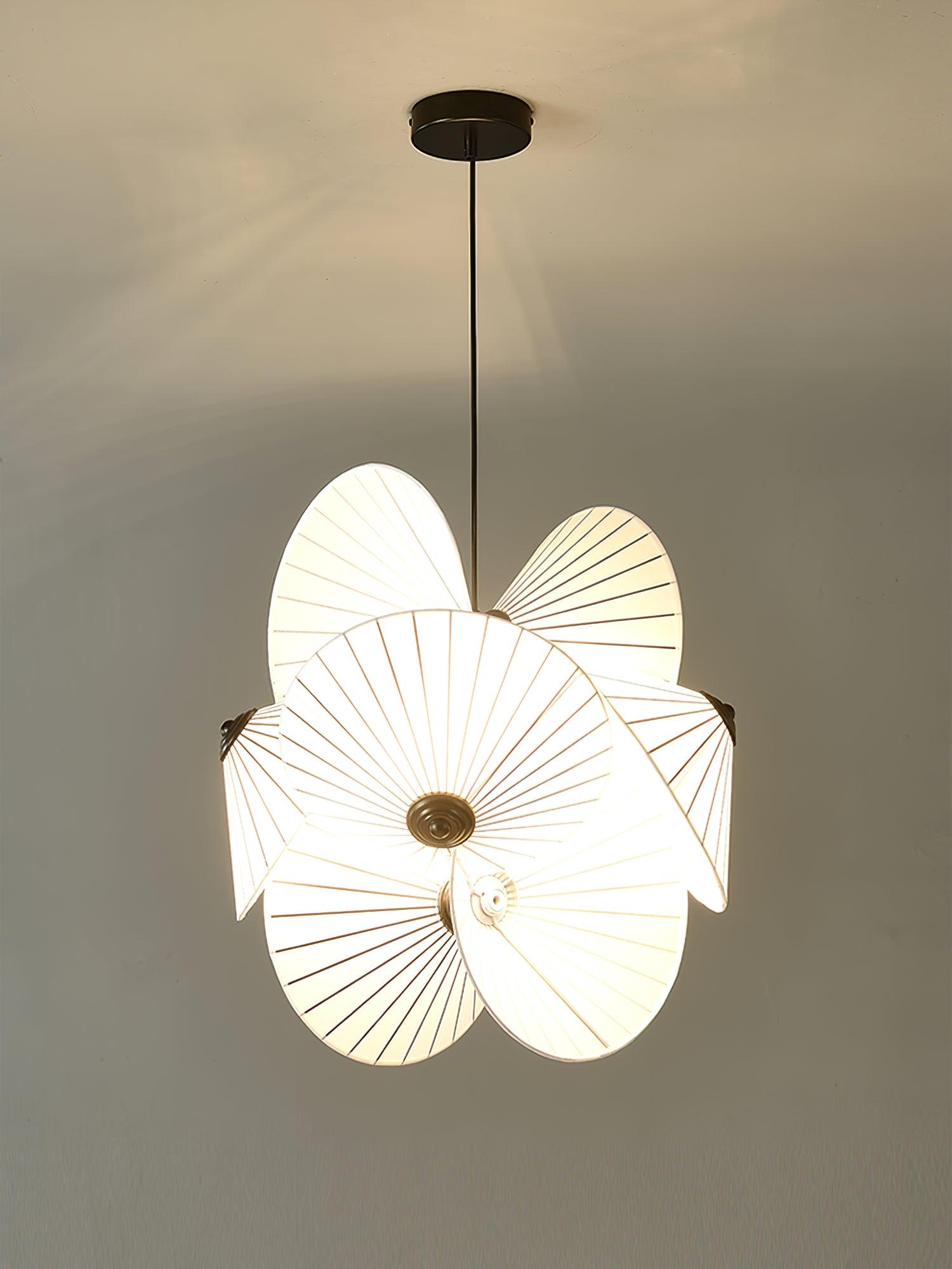 Solarare Fabric Artistic Pendant Light-Neutral Decor