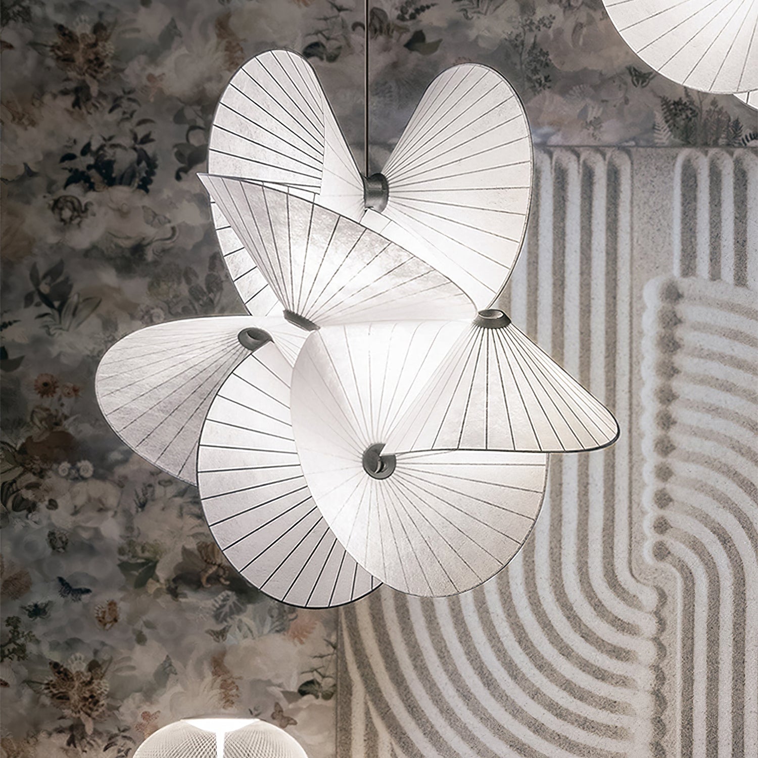 Solarare Fabric Artistic Pendant Light-Neutral Decor